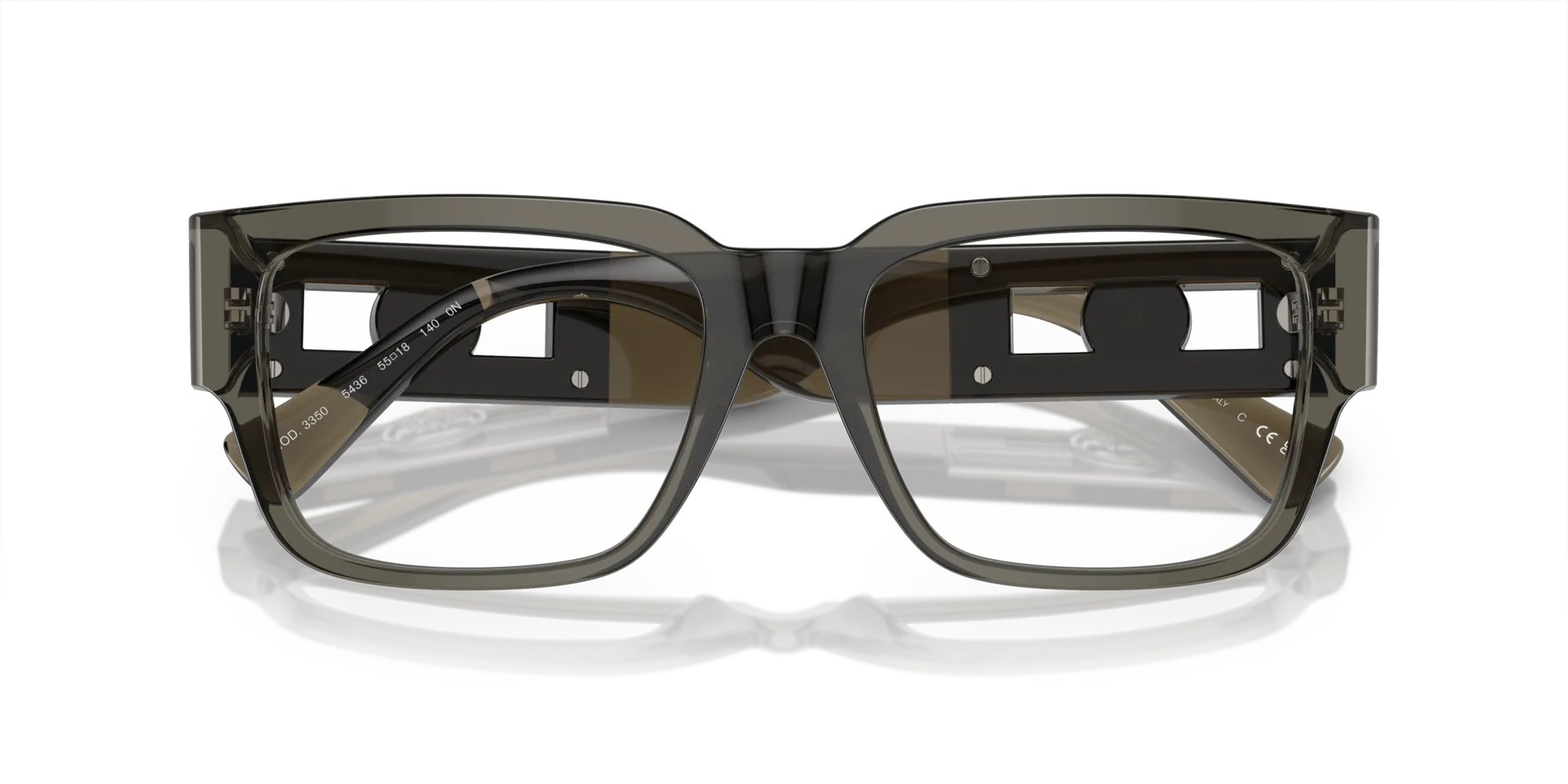 Versace VE3350 5436 Montature da vista Acetato Grigio Trasparente Squadrata Normale - immagine 2