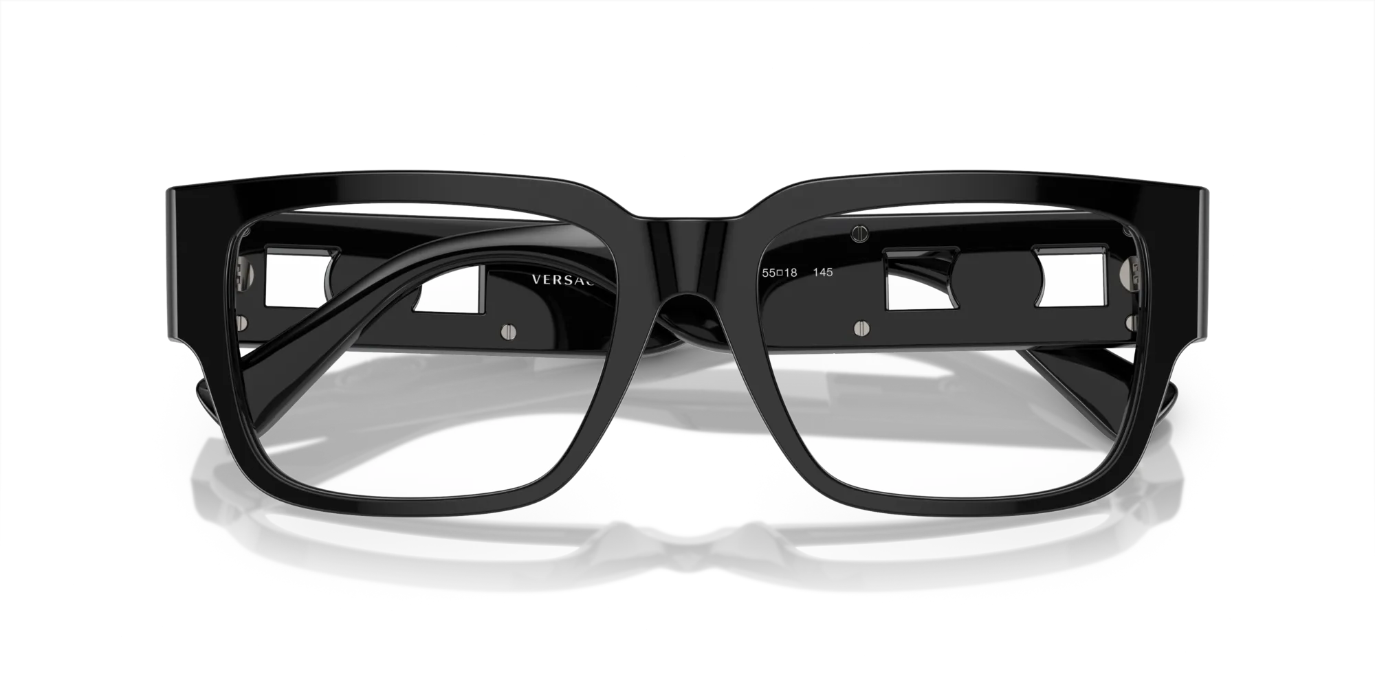 Versace VE3350 5360 Montature da vista Acetato Nero Squadrata Normale - immagine 2