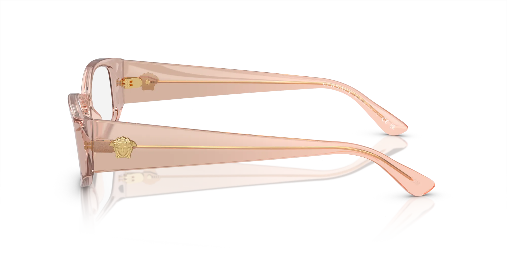 Versace VE3343 5431 Montature da vista Acetato Rosa Trasparente Geometrica Normale - immagine 4