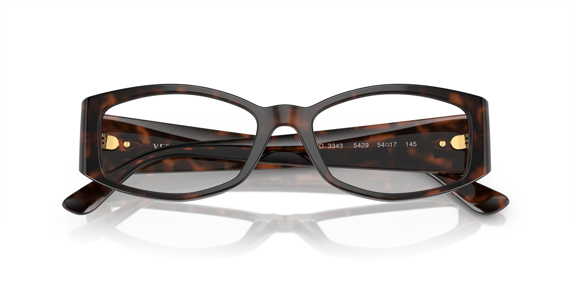 Versace VE3343 5429 Montature da vista Acetato Tartaruga Trasparente Geometrica Normale - immagine 2
