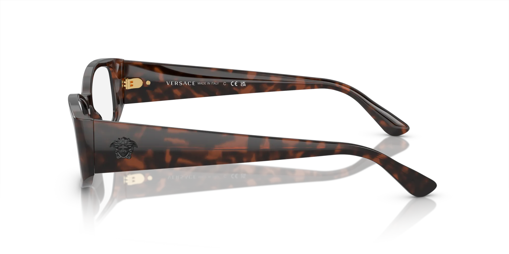 Versace VE3343 5429 Montature da vista Acetato Tartaruga Trasparente Geometrica Normale - immagine 4