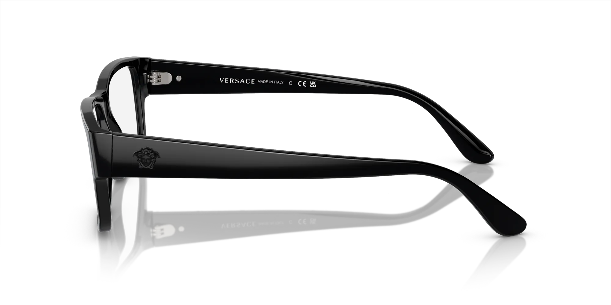 Versace VE3342 GB1 Montature da vista Acetato Nero Squadrata Normale - immagine 4