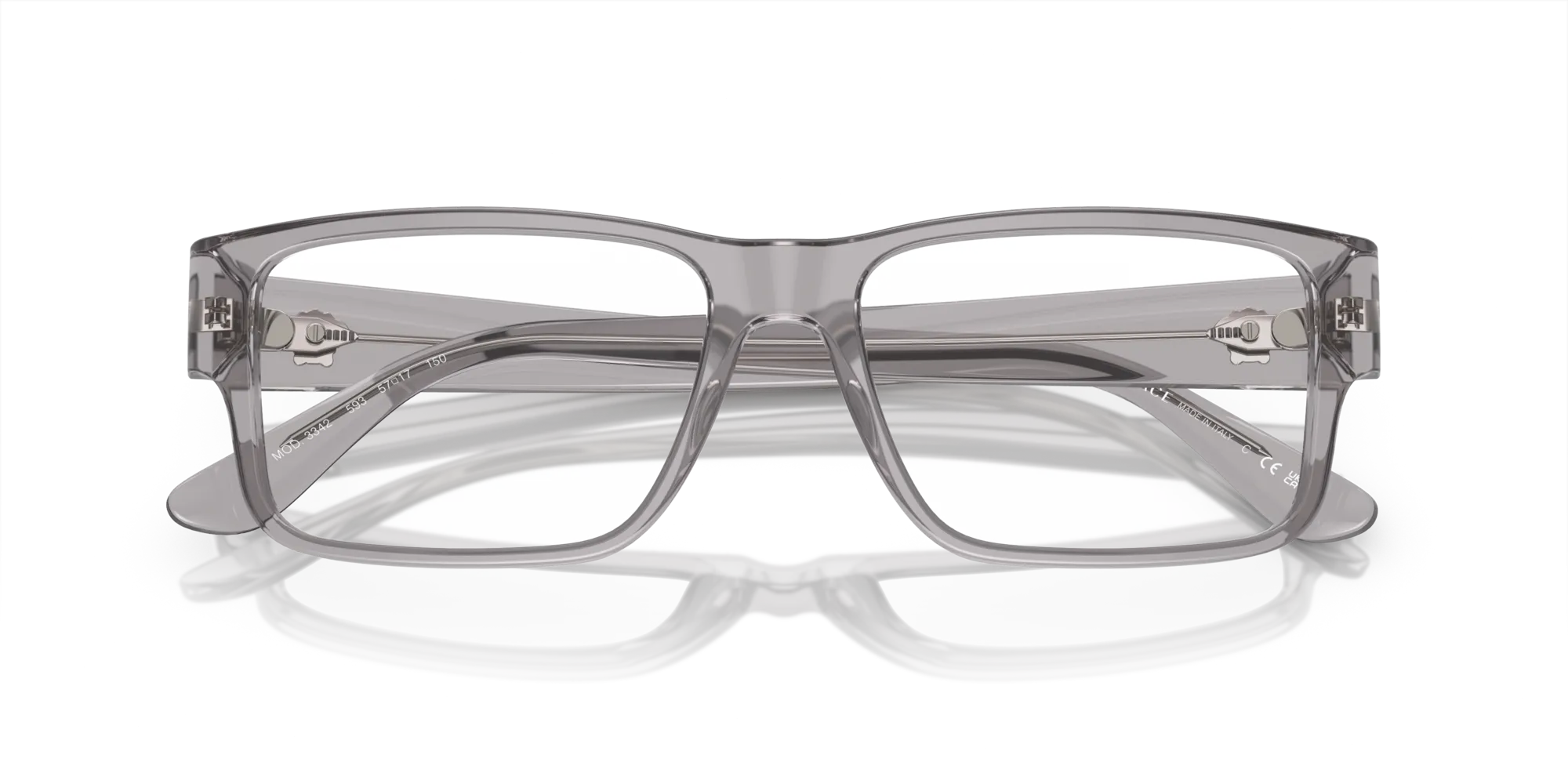 Versace VE3342 593 Montature da vista Acetato Grigio Squadrata Normale - immagine 2