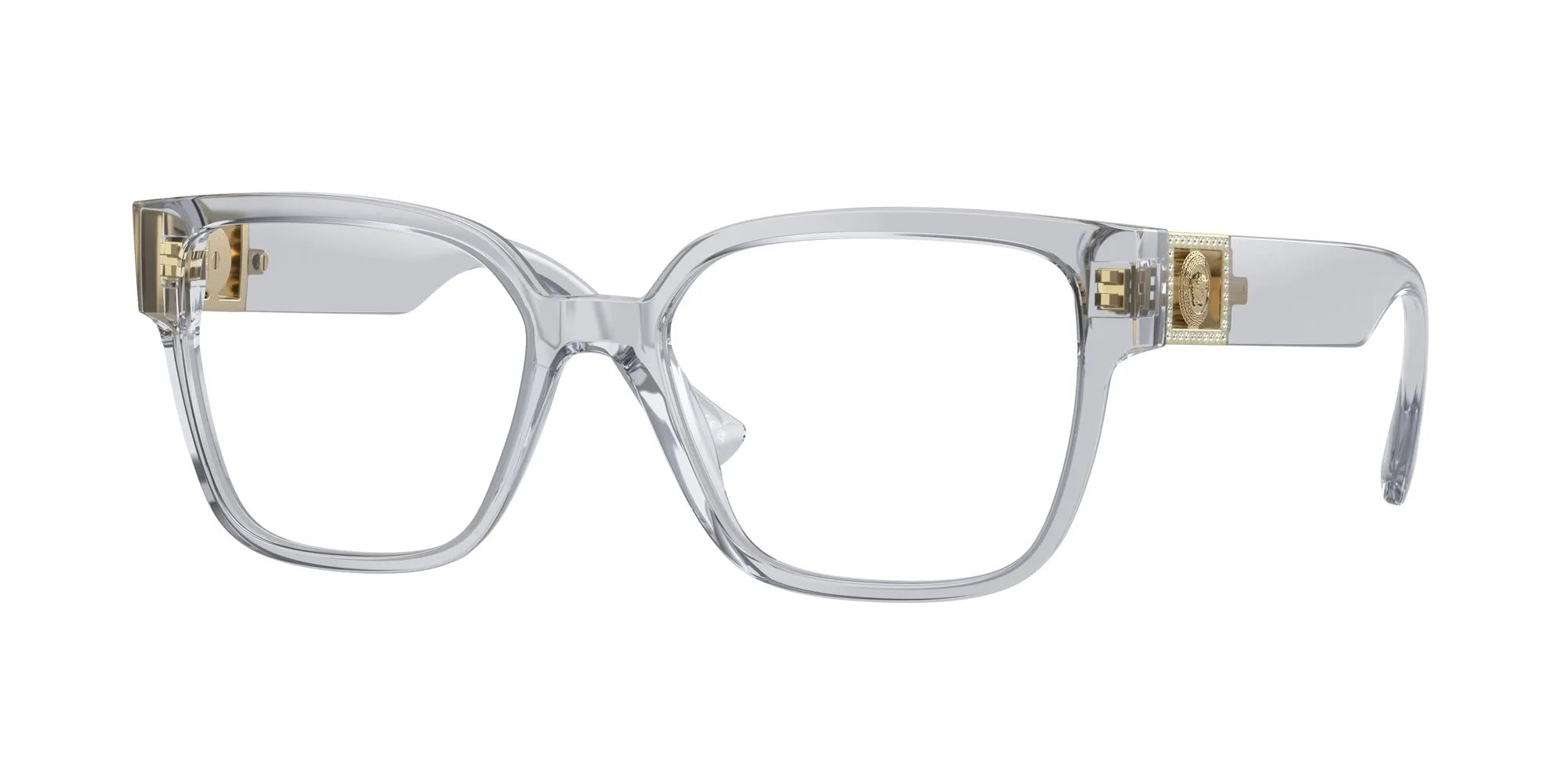 Versace VE3329B 5305 Montature da vista Acetato Grigio Trasparente Squadrata Normale - immagine 1
