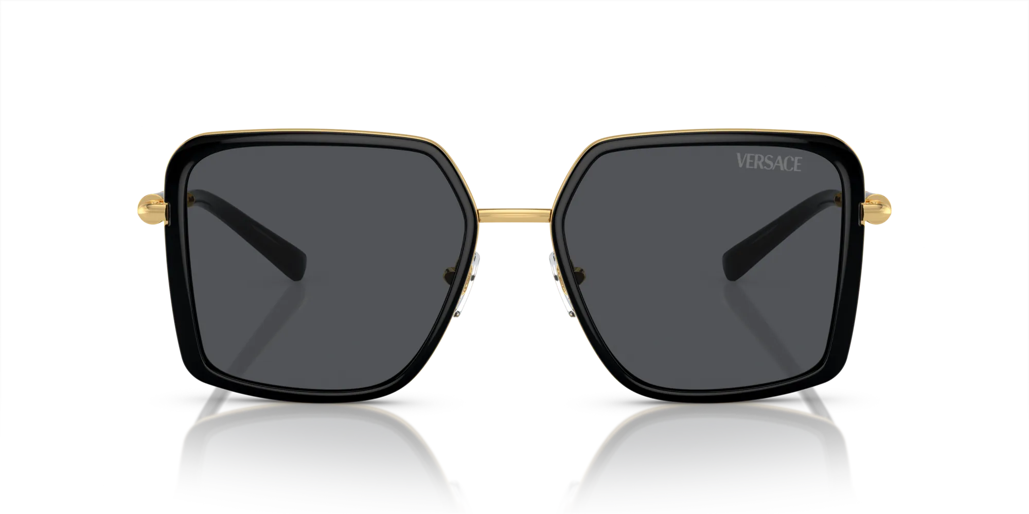 Versace VE2261 100287 Occhiali da sole Metallo Nero Grigio Squadrata Normale - immagine 3