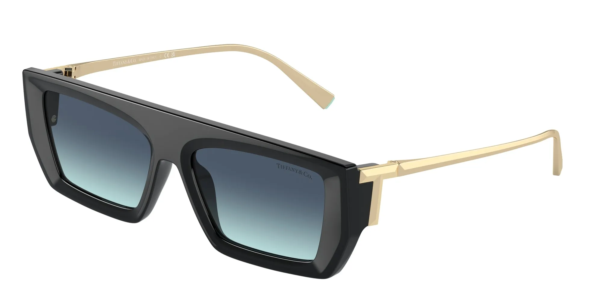 Tiffany TF4214U 83429S Occhiali da sole Iniettato Nero Blu Squadrata Normale Sfumato - immagine 1
