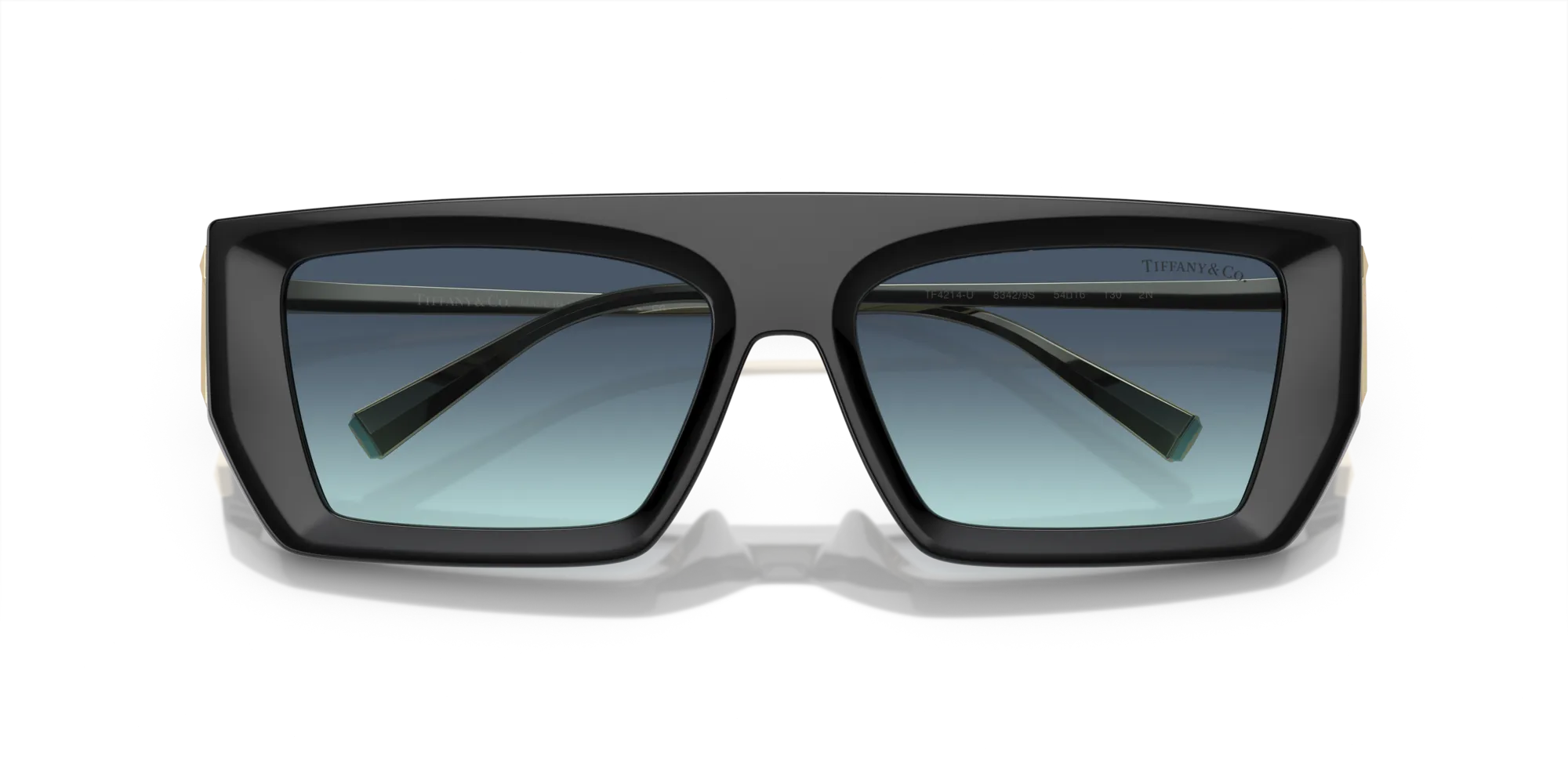 Tiffany TF4214U 83429S Occhiali da sole Iniettato Nero Blu Squadrata Normale Sfumato - immagine 2
