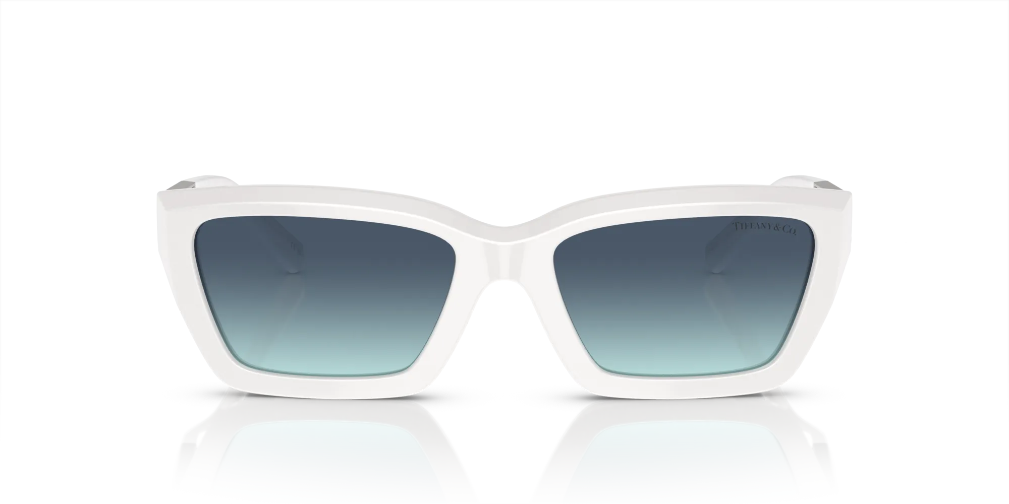 Tiffany TF4213 83929S Occhiali da sole Acetato Bianco Blu Squadrata Normale Sfumato - immagine 3
