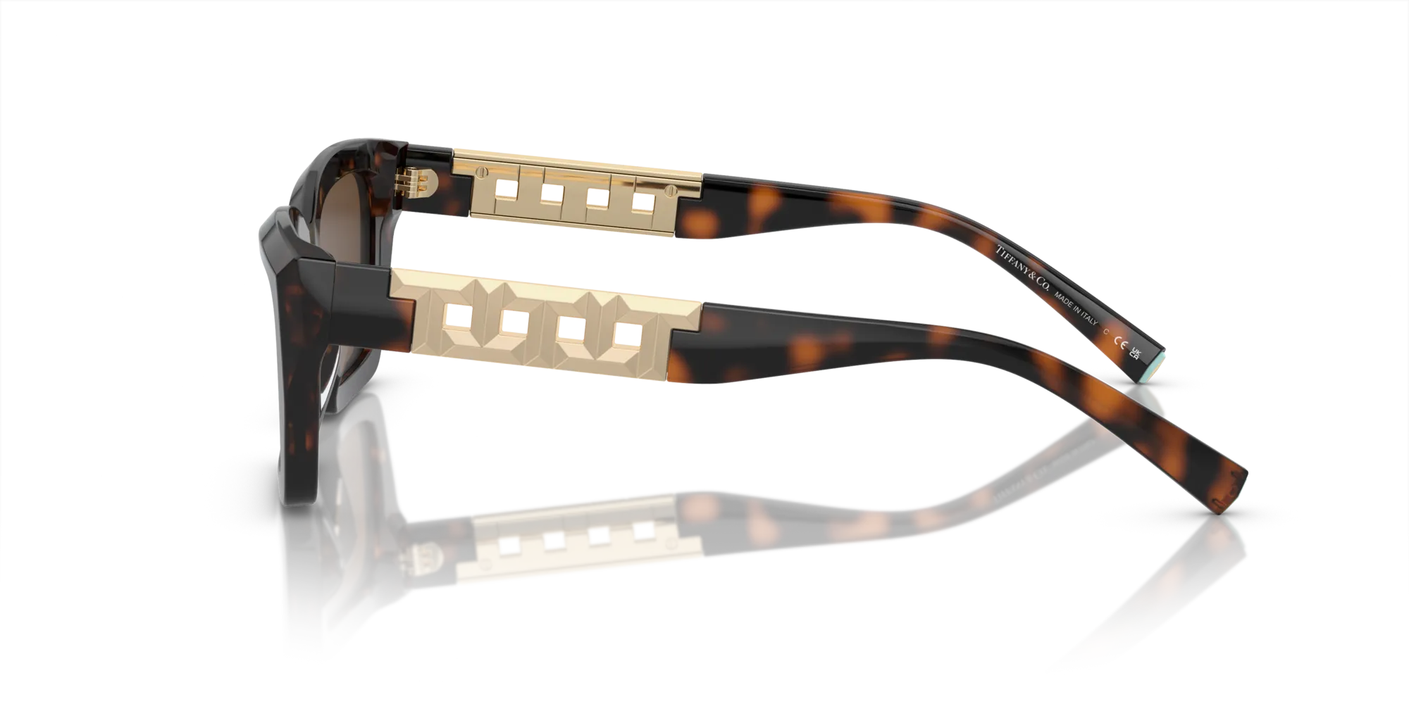 Tiffany TF4213 80153G Occhiali da sole Acetato Tartaruga Marrone Squadrata Normale - immagine 4