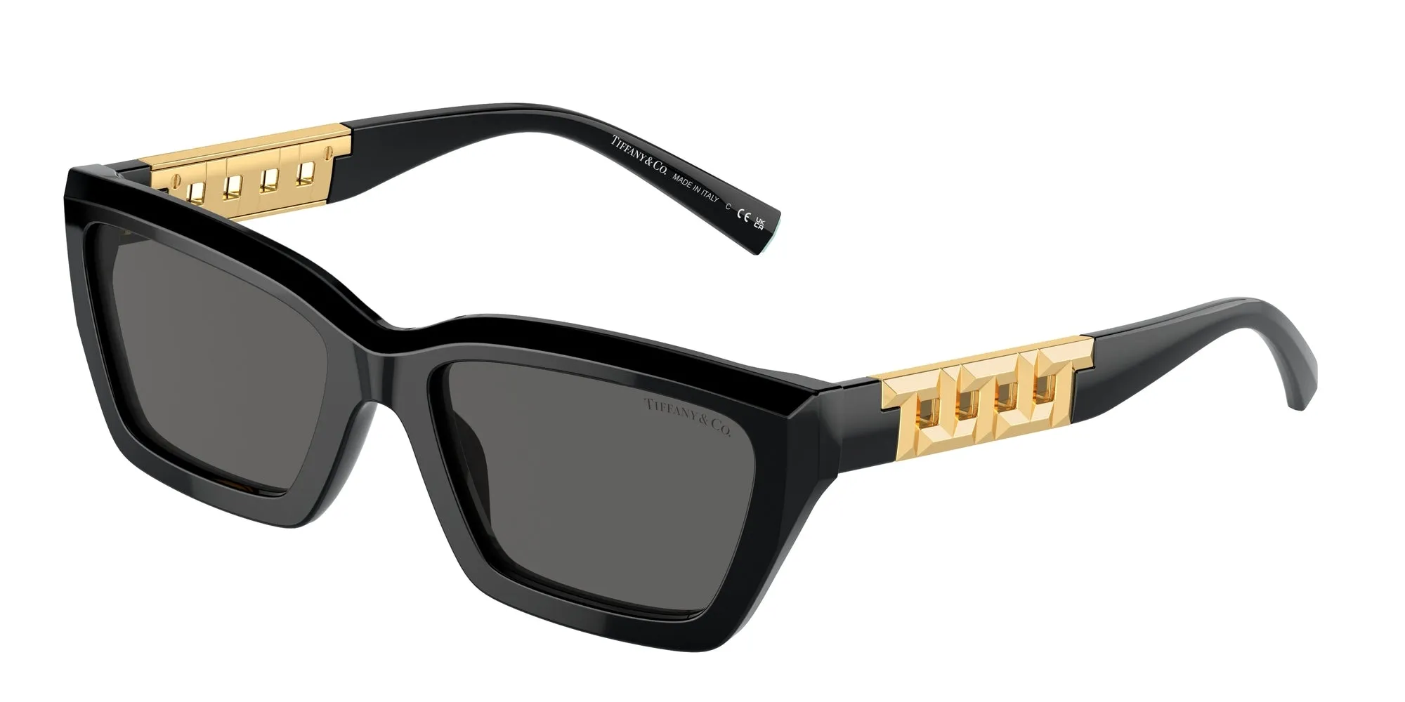 Tiffany TF4213 8001S4 Occhiali da sole Acetato Nero Grigio Squadrata Normale - immagine 1