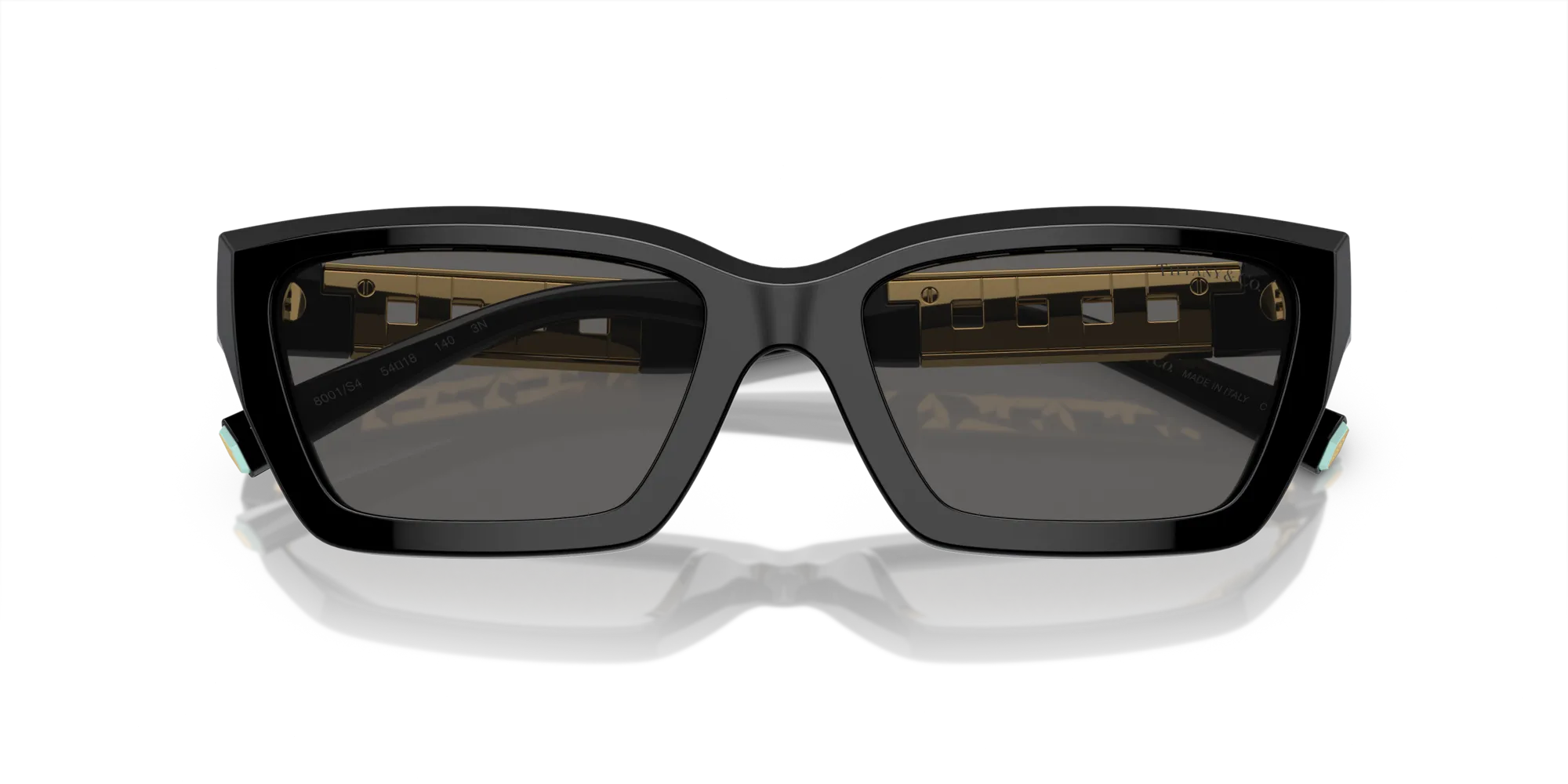 Tiffany TF4213 8001S4 Occhiali da sole Acetato Nero Grigio Squadrata Normale - immagine 2