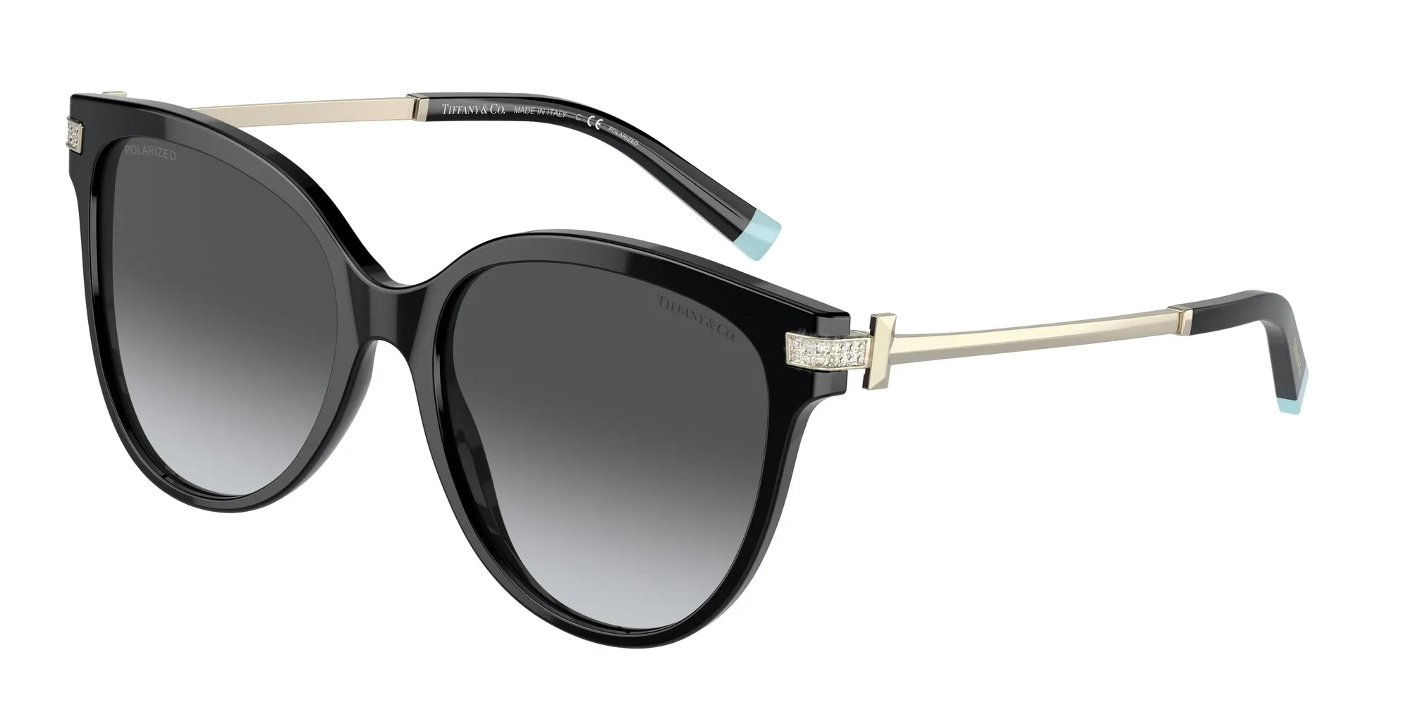 Tiffany TF4193B 8001T3 Occhiali da sole Acetato Nero Grigio Pillow Polarizzata Sfumato - immagine 1