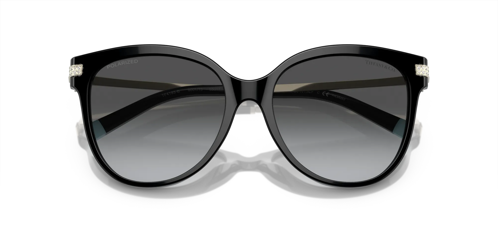 Tiffany TF4193B 8001T3 Occhiali da sole Acetato Nero Grigio Pillow Polarizzata Sfumato - immagine 2
