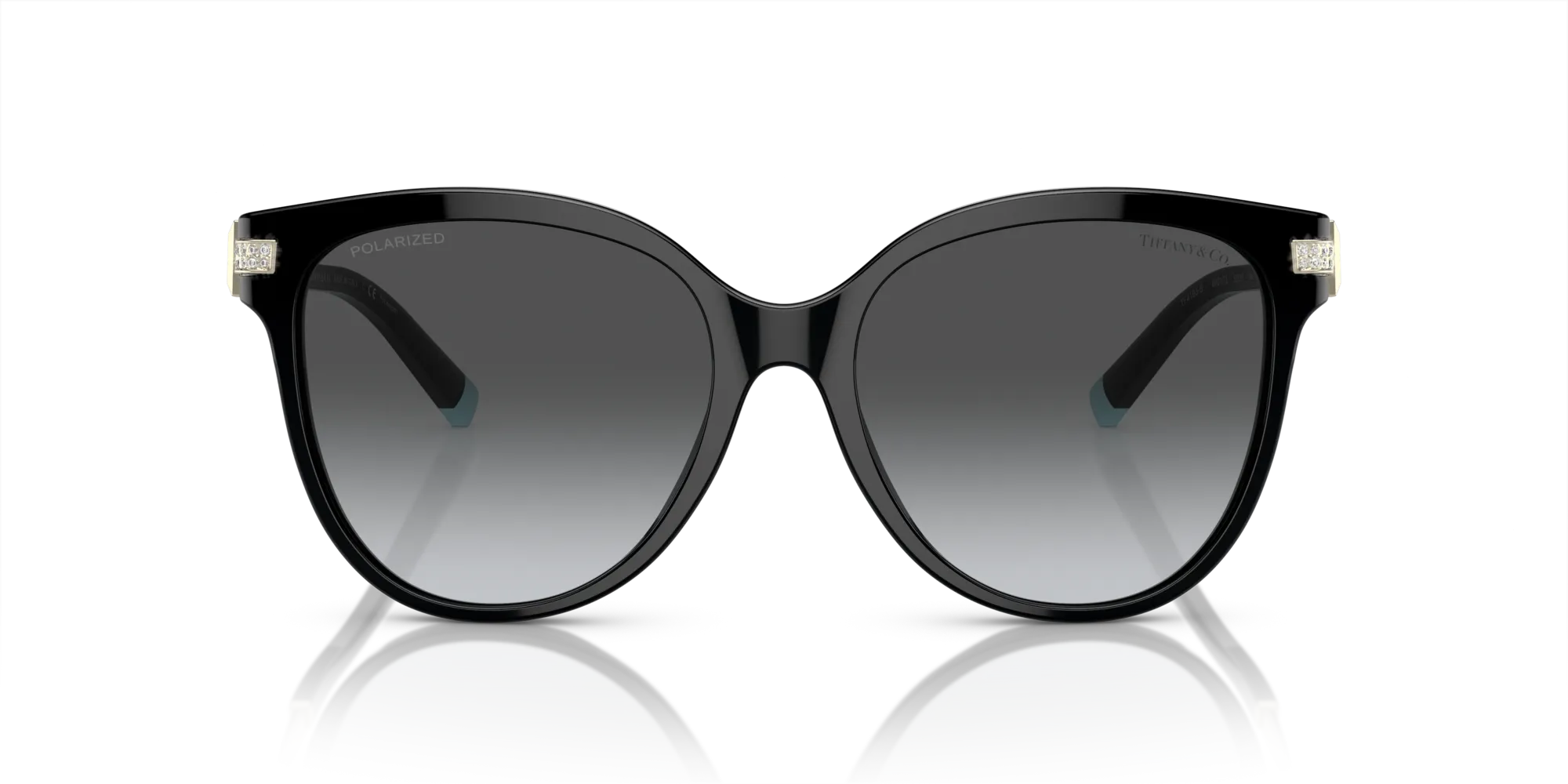 Tiffany TF4193B 8001T3 Occhiali da sole Acetato Nero Grigio Pillow Polarizzata Sfumato - immagine 3