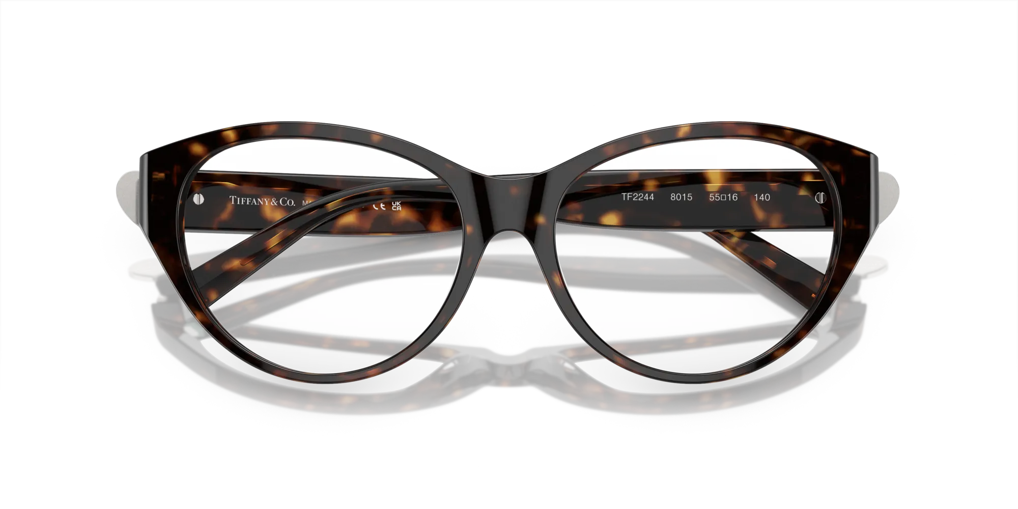 Tiffany TF2244 8015 Montature da vista Acetato Tartaruga Trasparente Pantos Normale - immagine 2