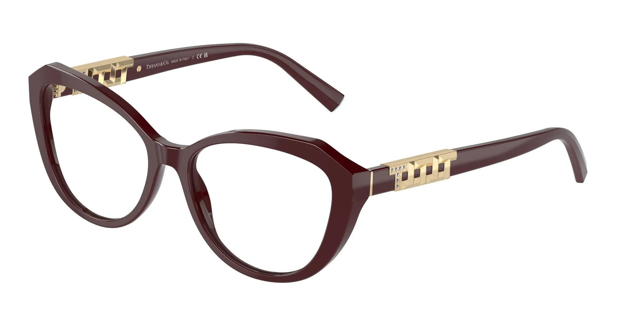 Tiffany TF2241B 8389 Montature da vista Acetato Viola Trasparente Cat Eye Normale - immagine 1