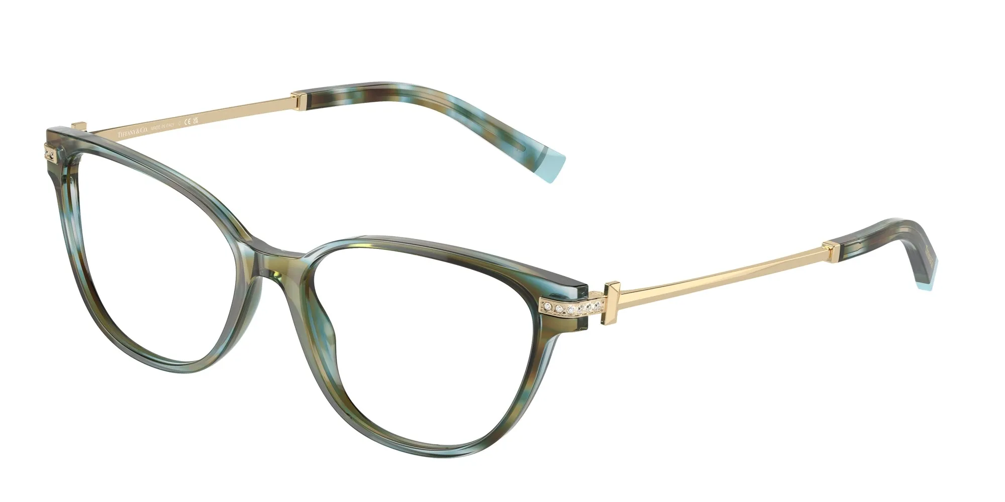 Tiffany TF2223B 8124 Montature da vista Acetato Blu Trasparente Cat Eye Normale - immagine 1
