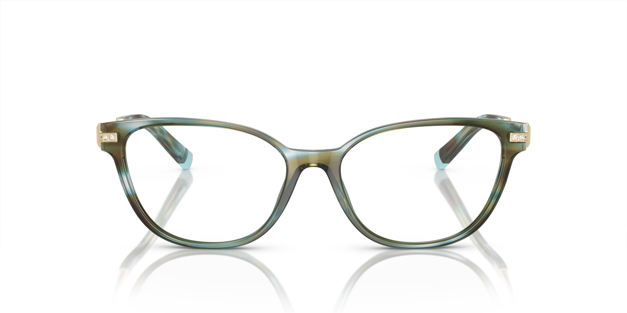 Tiffany TF2223B 8124 Montature da vista Acetato Blu Trasparente Cat Eye Normale - immagine 3
