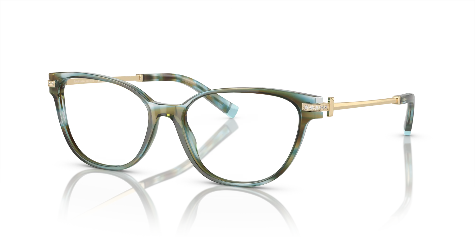 Tiffany TF2223B 8124 Montature da vista Acetato Blu Trasparente Cat Eye Normale - immagine 4
