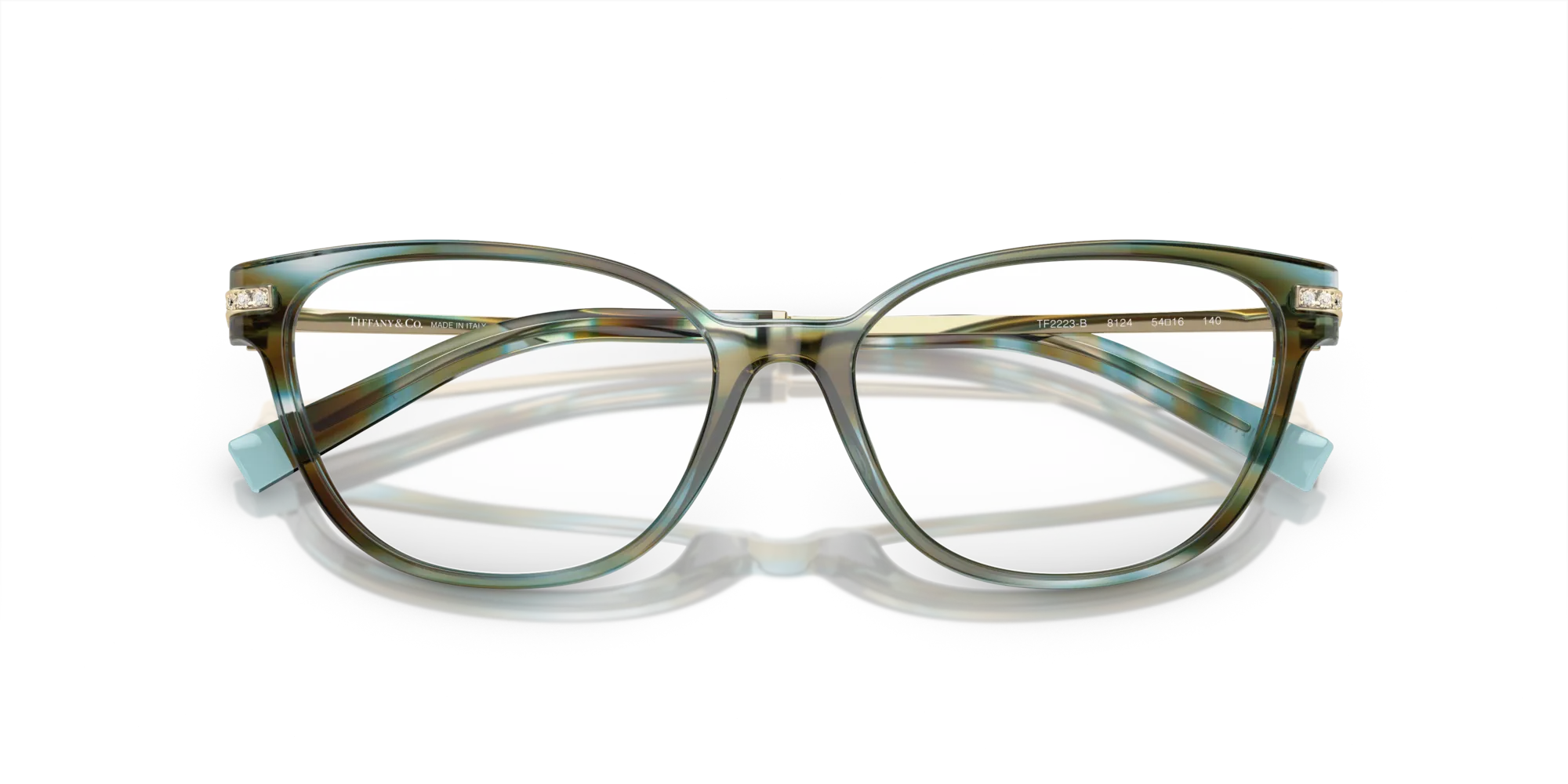 Tiffany TF2223B 8124 Montature da vista Acetato Blu Cat Eye Normale - immagine 2