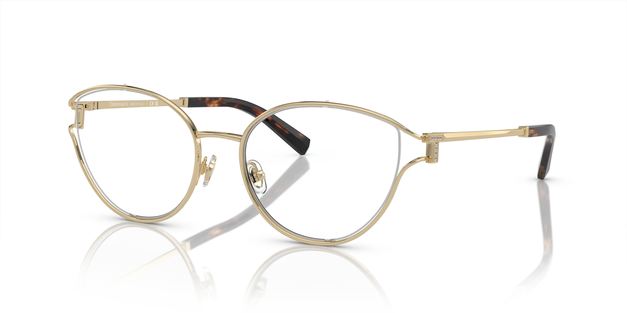 Tiffany TF1157B 6021 Montature da vista Metallo Oro Trasparente Rotonda Normale - immagine 4