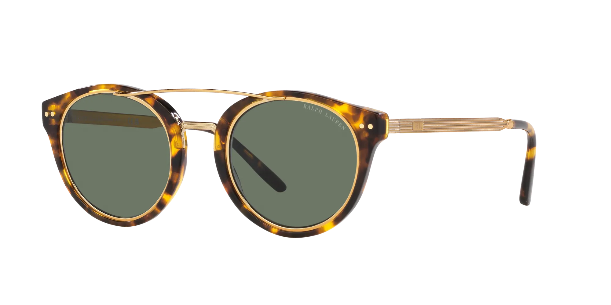 Ralph Lauren RL8210 51345U Occhiali da sole Acetato Tartaruga Verde Pantos Normale - immagine 3