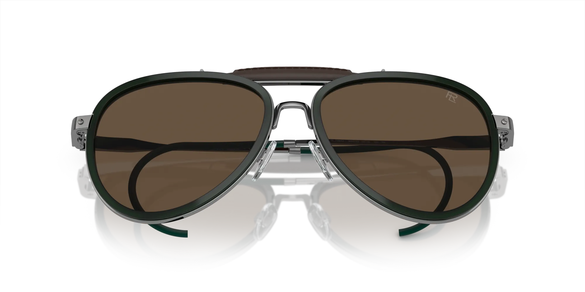 Ralph Lauren RL7080Q THE ROADSTER 900253 Occhiali da sole Metallo Verde Marrone Pilot Normale Antiriflesso - immagine 2