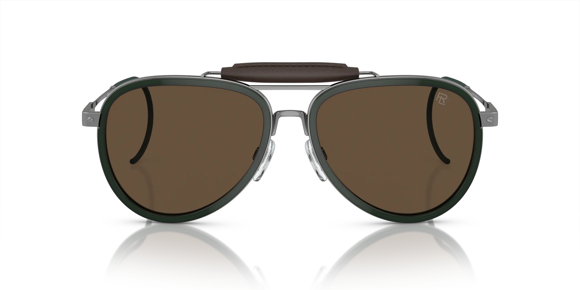 Ralph Lauren RL7080Q THE ROADSTER 900253 Occhiali da sole Metallo Verde Marrone Pilot Normale Antiriflesso - immagine 3