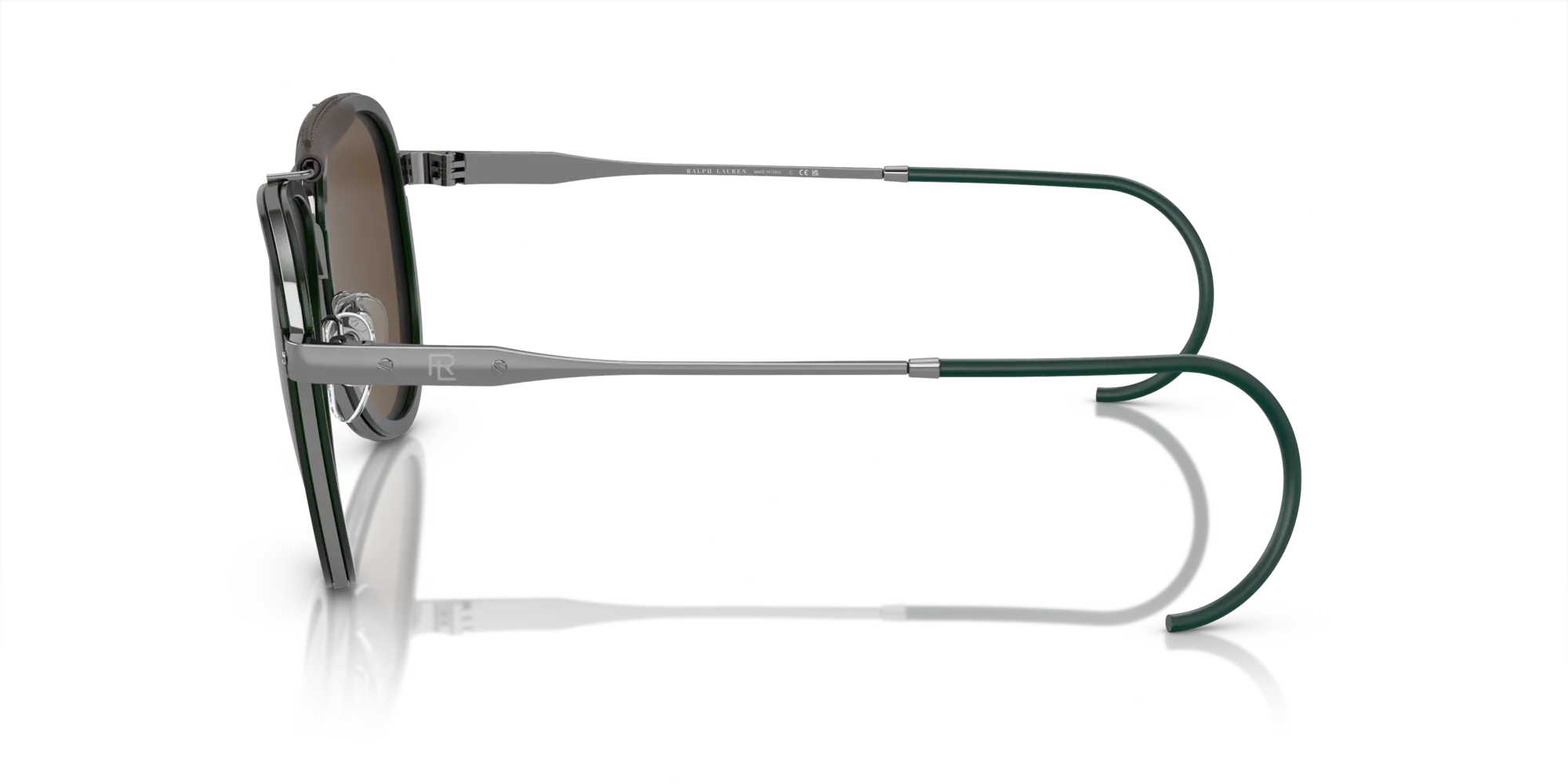 Ralph Lauren RL7080Q THE ROADSTER 900253 Occhiali da sole Metallo Verde Marrone Pilot Normale Antiriflesso - immagine 4
