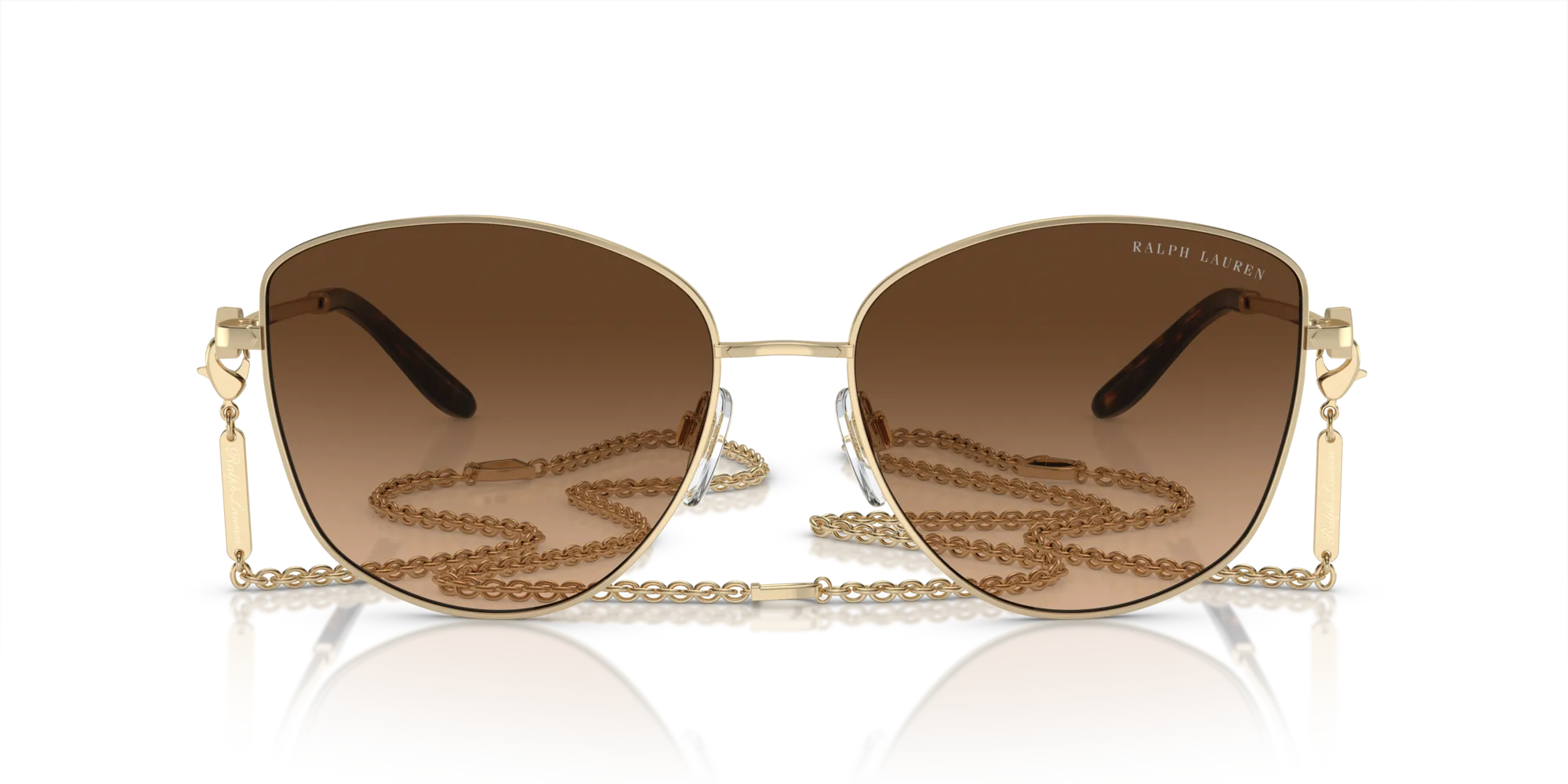 Ralph Lauren RL7079 THE VIVIENNE 915074 Occhiali da sole Metallo Oro Grigio Rotonda Normale Sfumato - immagine 3