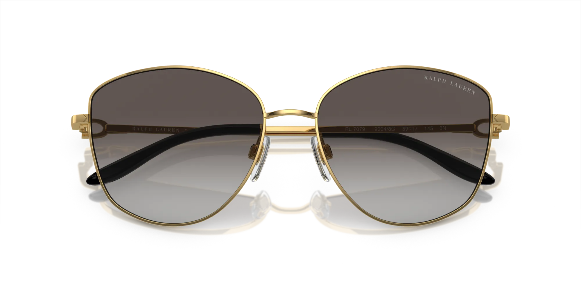 Ralph Lauren RL7079 THE VIVIENNE 90048G Occhiali da sole Metallo Oro Grigio Rotonda Normale Sfumato - immagine 2