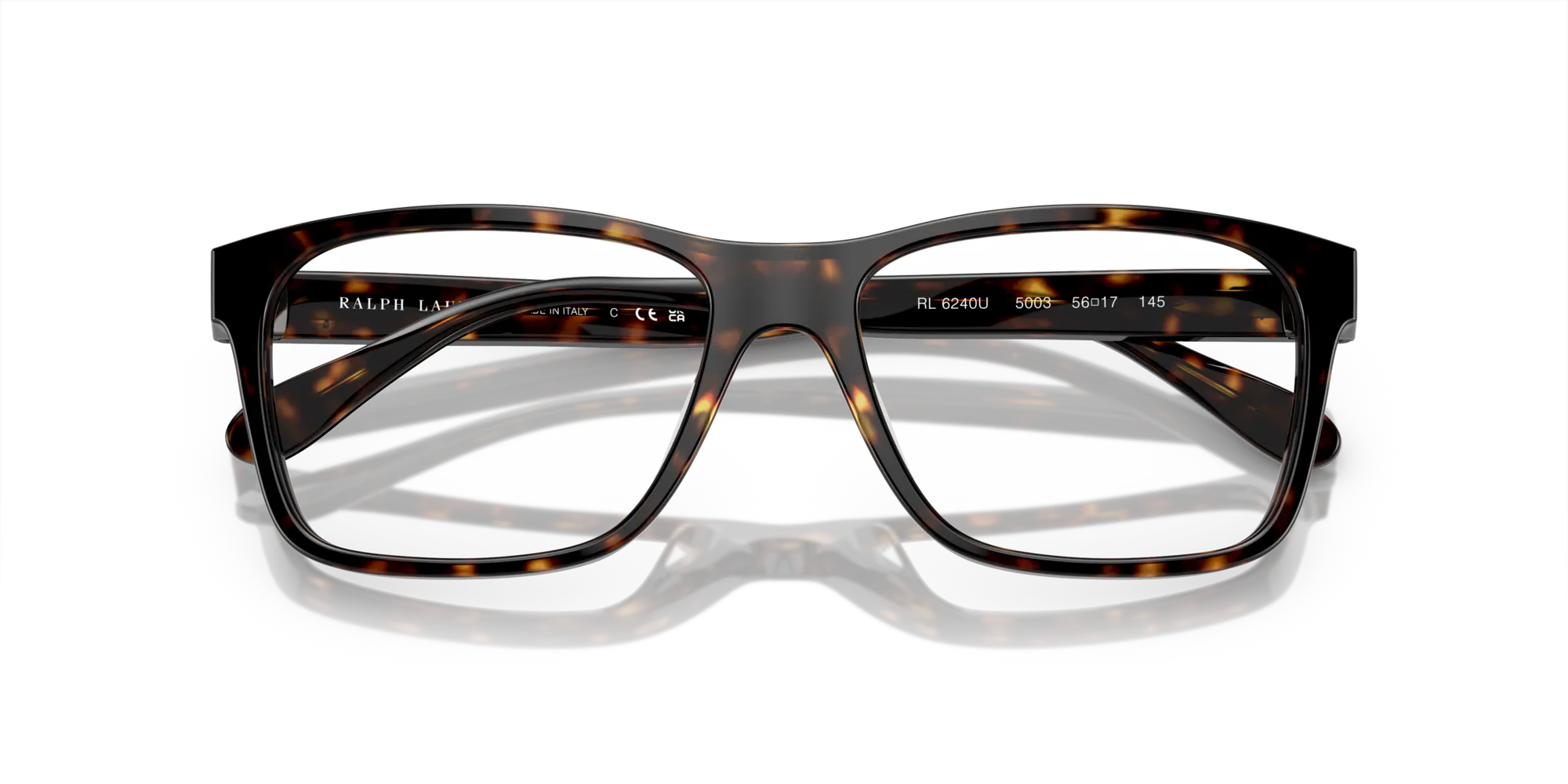 Ralph Lauren RL6240U 5003 Montature da vista Acetato Tartaruga Squadrata Normale - immagine 2