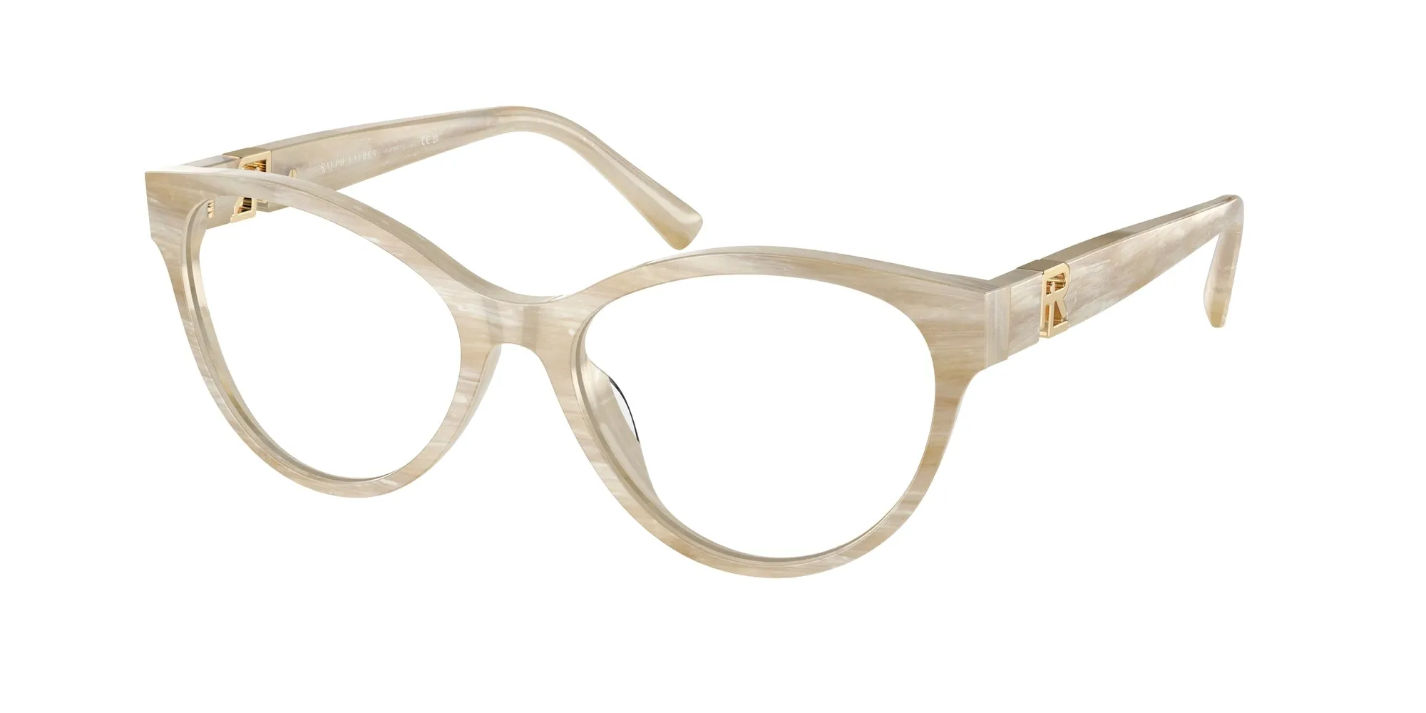 Ralph Lauren RL6238U 6107 Montature da vista Acetato Beige Trasparente Cat Eye Normale - immagine 1