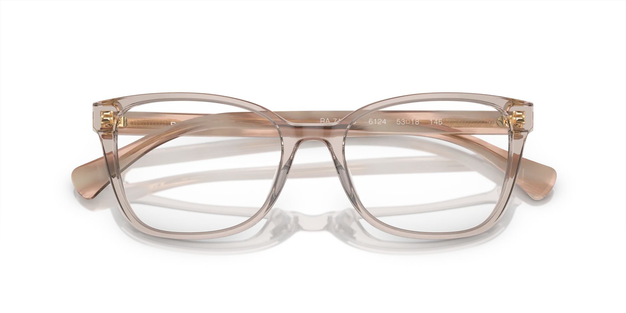 Ralph Lauren RA7137U 6124 Montature da vista Acetato Beige Trasparente Pillow Normale - immagine 2