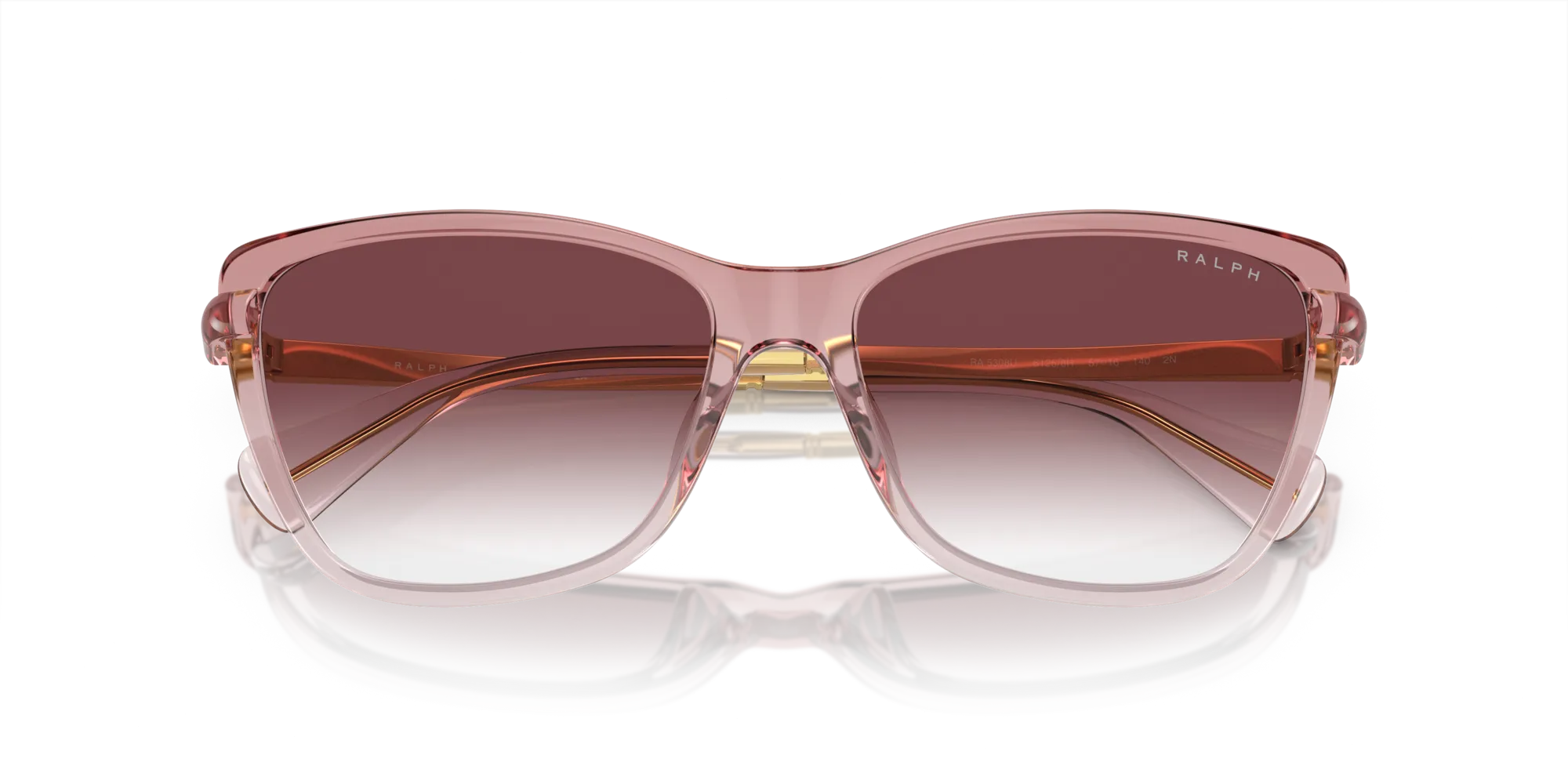 Ralph Lauren RA5308U 61258H Occhiali da sole Iniettato Rosa Viola Cat Eye Normale Sfumato - immagine 2