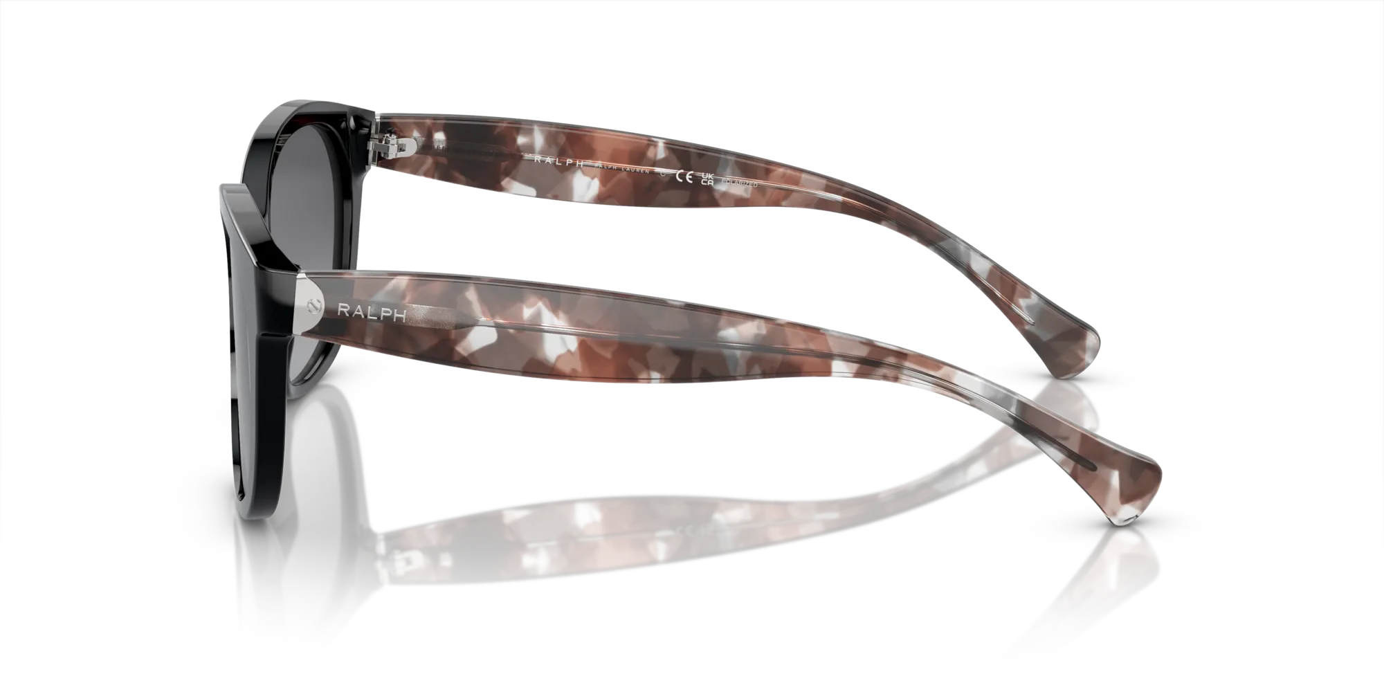 Ralph Lauren RA5191 5001T3 Occhiali da sole Acetato Nero Grigio Cat Eye Polarizzata Sfumato - immagine 4