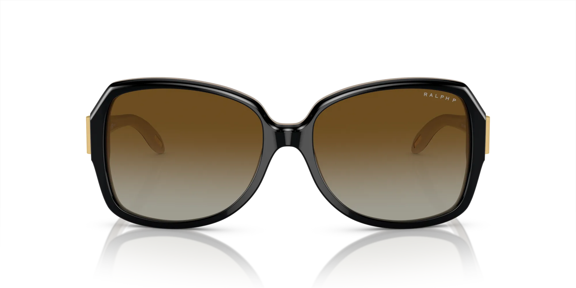 Ralph Lauren RA5138 6123T3 Occhiali da sole Acetato Nero Marrone Squadrata Polarizzata Sfumato - immagine 3