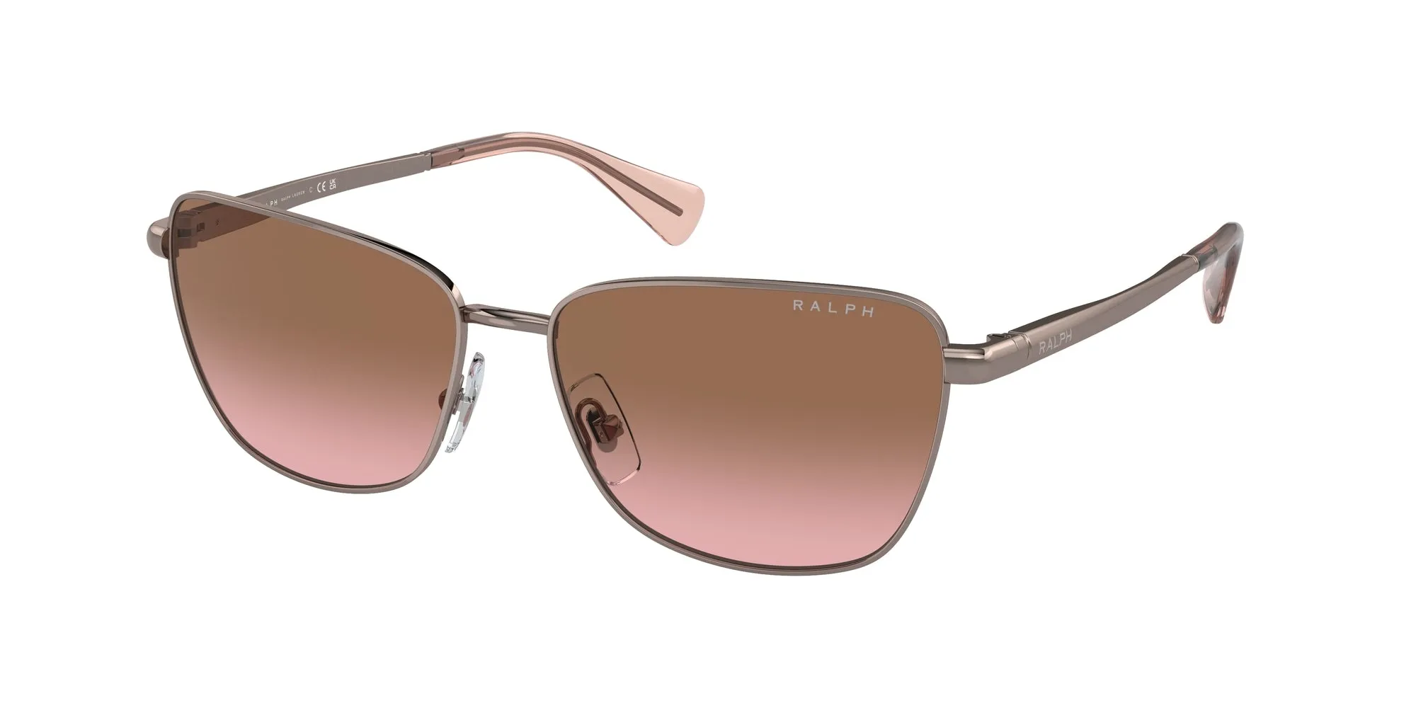 Ralph Lauren RA4143 942714 Occhiali da sole Metallo Oro Marrone Farfalla Normale Sfumato - immagine 1