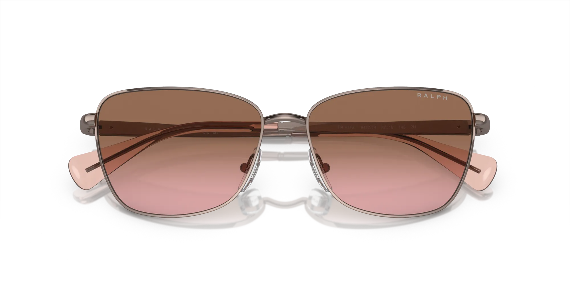 Ralph Lauren RA4143 942714 Occhiali da sole Metallo Oro Marrone Farfalla Normale Sfumato - immagine 2