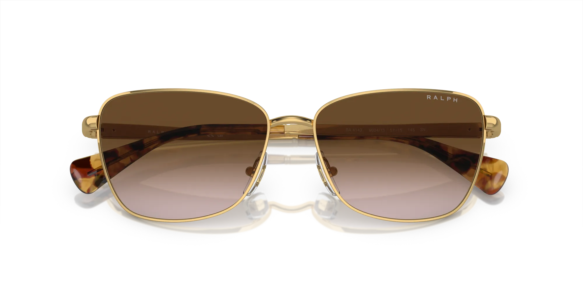 Ralph Lauren RA4143 900413 Occhiali da sole Metallo Oro Marrone Farfalla Normale Sfumato - immagine 2
