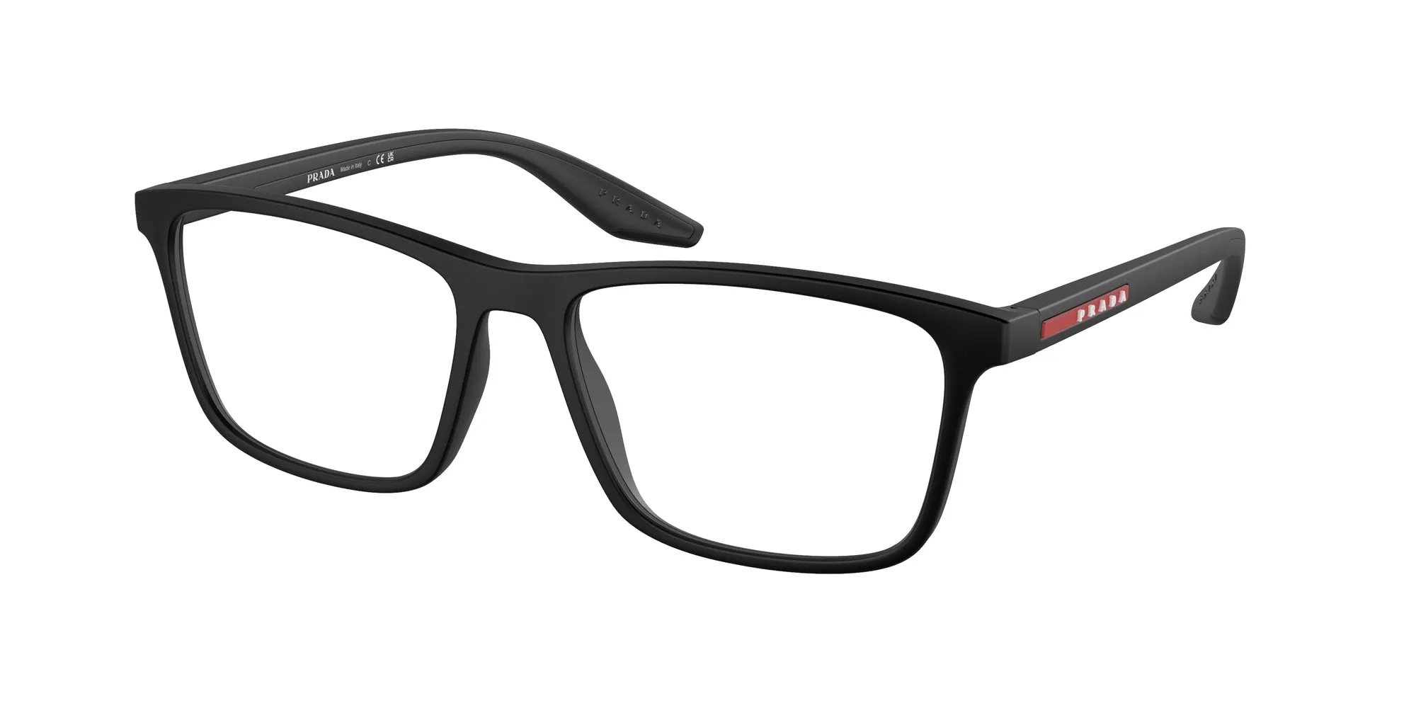 Prada Linea Rossa PS 01QV DG01O1 Montature da vista Nylon Nero Trasparente Pillow Normale - immagine 1