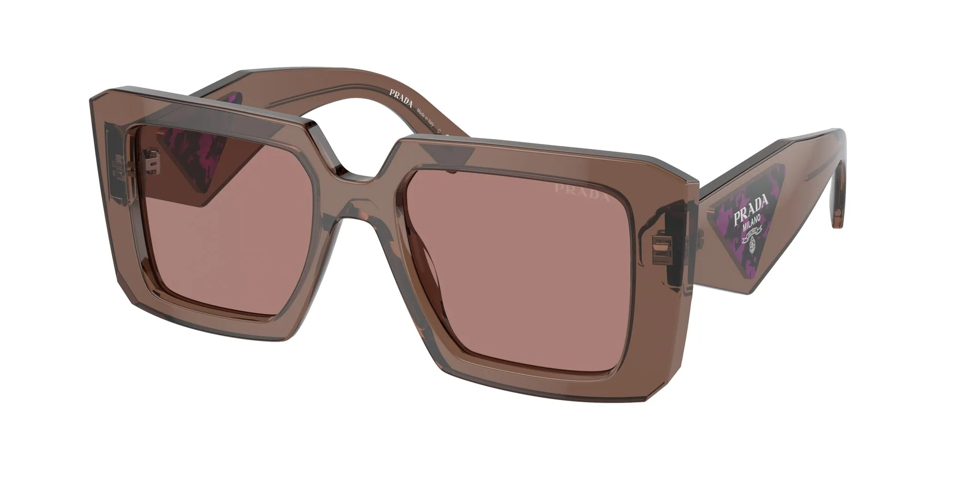 Prada PR 23YS 17O60B Occhiali da sole Acetato Marrone Marrone Squadrata Normale - immagine 1