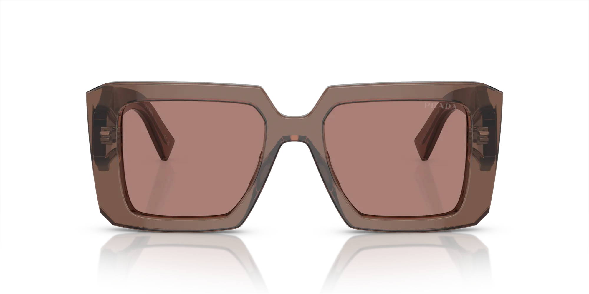 Prada PR 23YS 17O60B Occhiali da sole Acetato Marrone Marrone Squadrata Normale - immagine 3