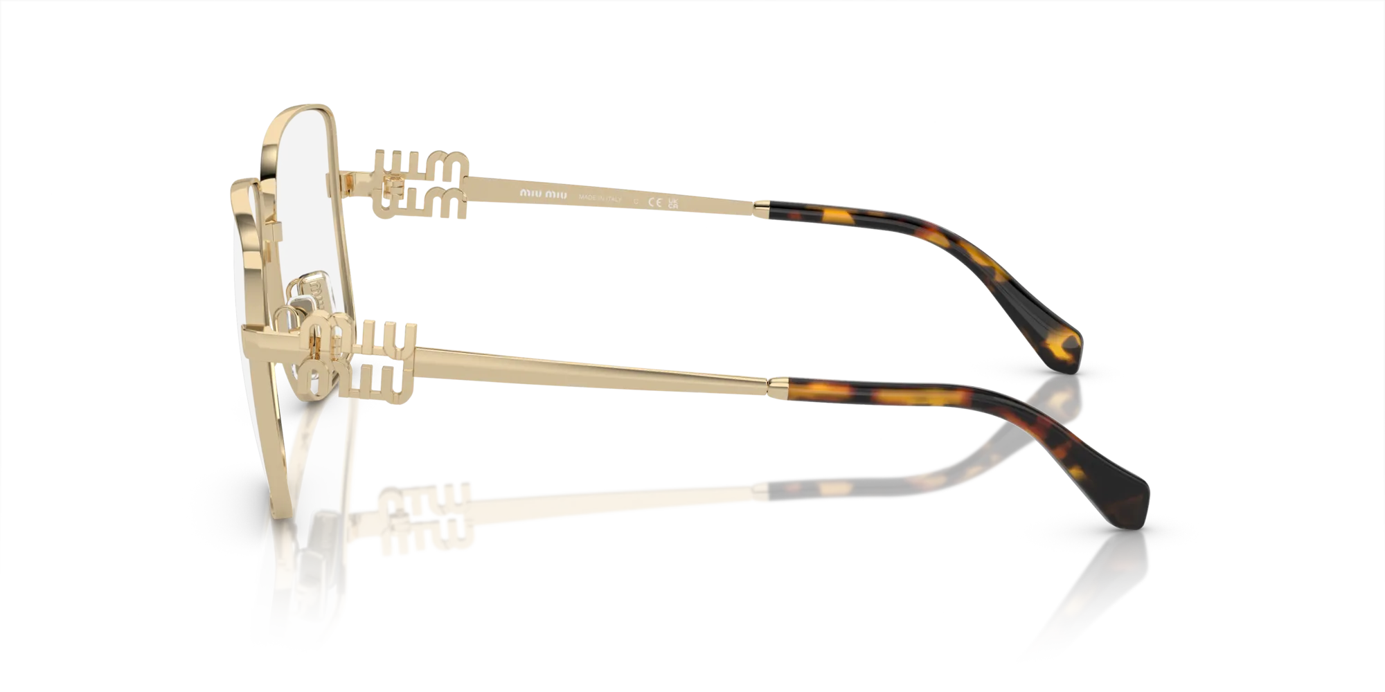 Miu Miu MU 51XV ZVN1O1 Montature da vista Metallo Oro Squadrata Normale - immagine 4