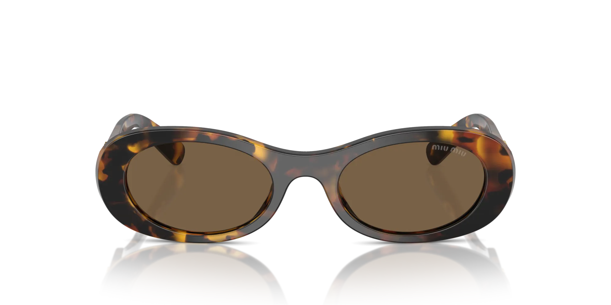 Miu Miu MU 06ZS VAU06B Occhiali da sole Acetato Tartaruga Marrone Rotonda Normale - immagine 3