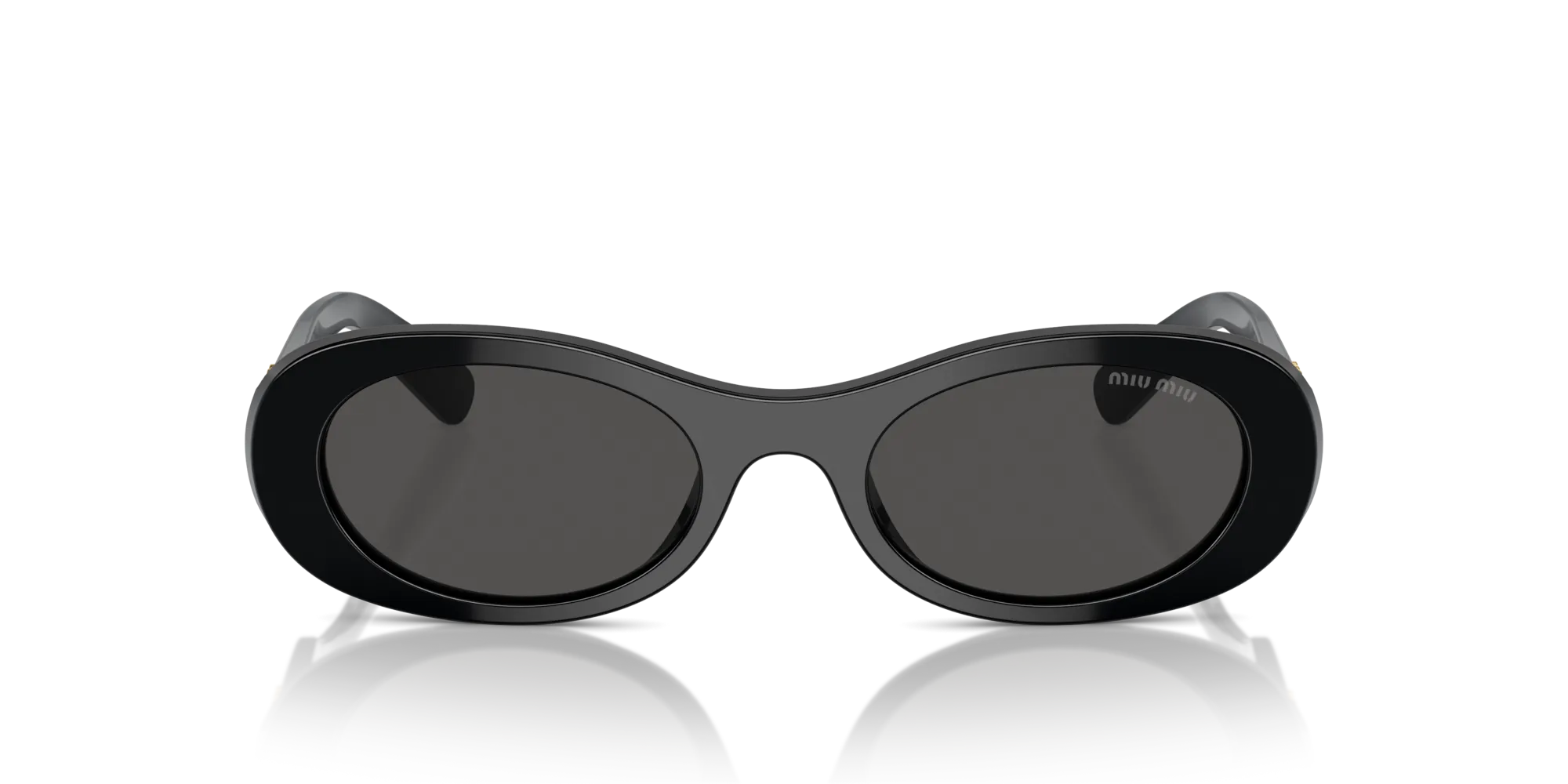 Miu Miu MU 06ZS 1AB5S0 Occhiali da sole Acetato Nero Grigio Rotonda Normale - immagine 3