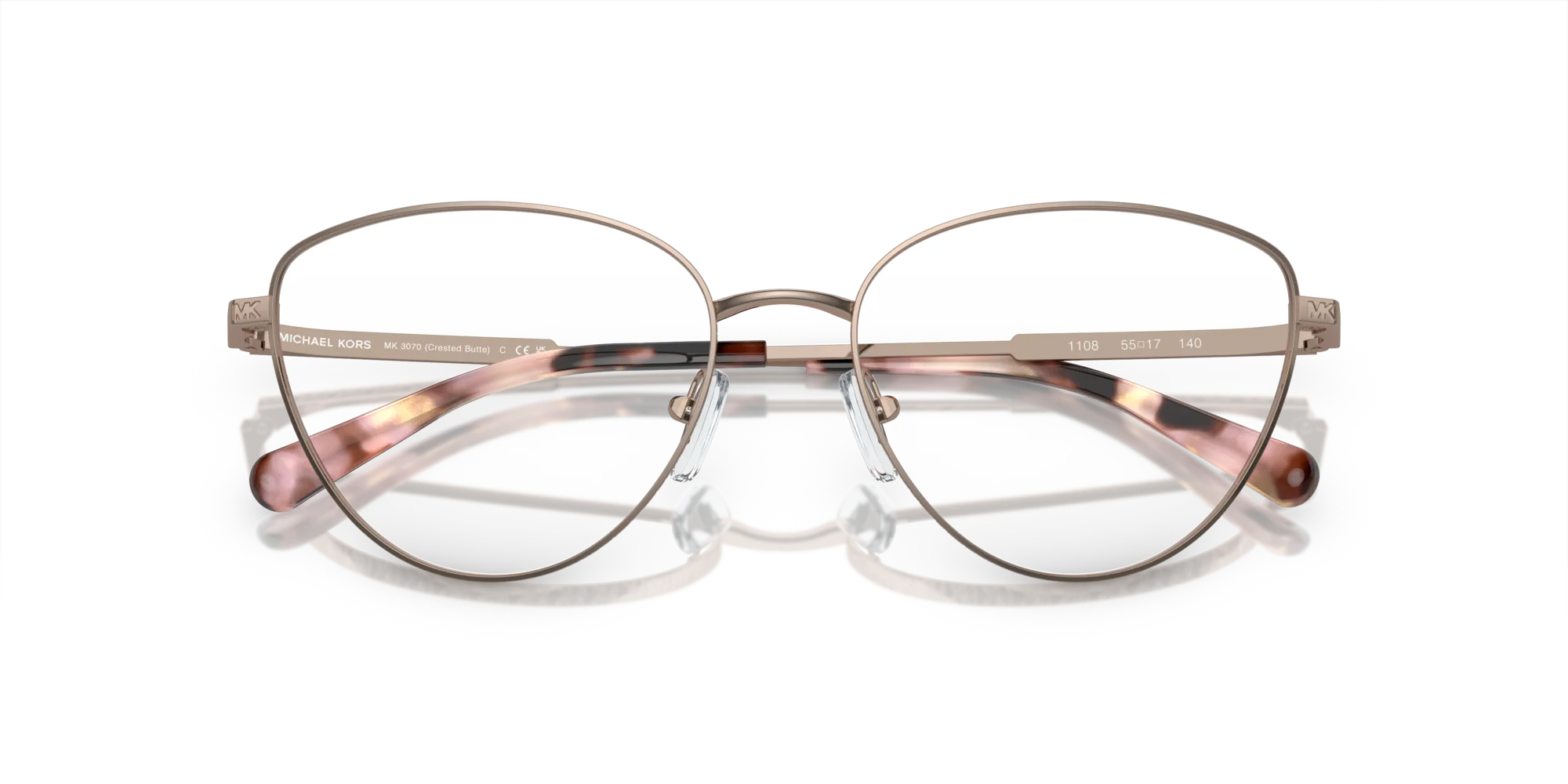 Michael Kors MK3070 CRESTED BUTTE 1108 Montature da vista Metallo Oro Cat Eye Normale - immagine 2