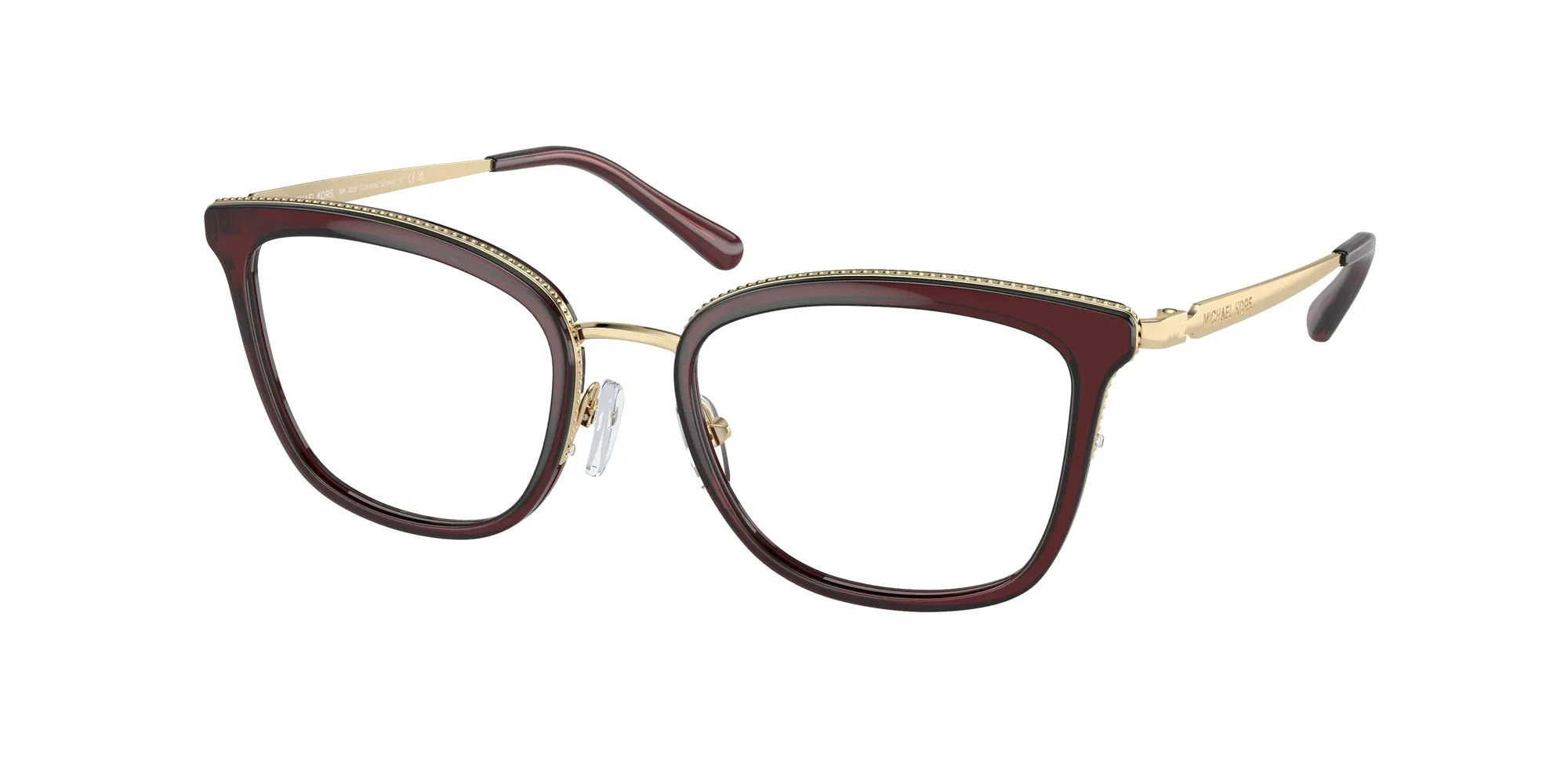 Michael Kors MK3032 COCONUT GROVE 3949 Montature da vista Metallo Rosso Trasparente Squadrata Normale - immagine 1