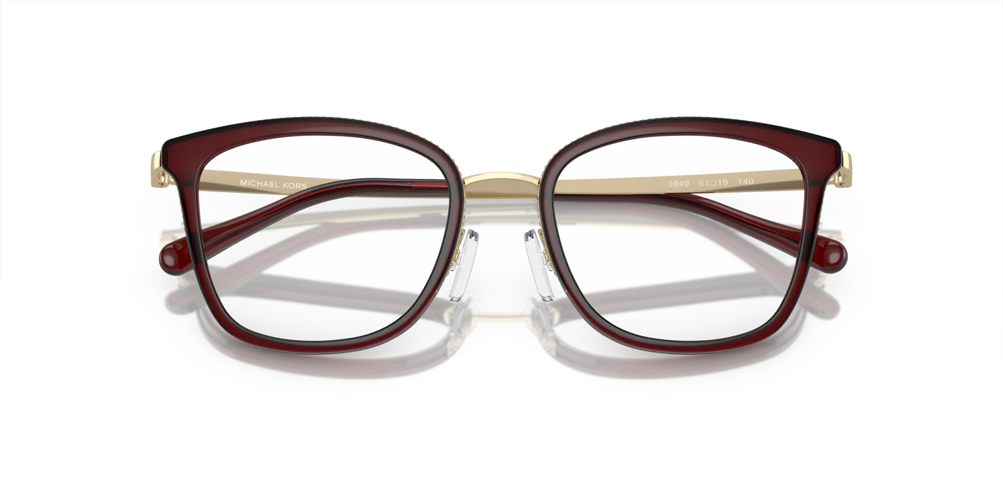 Michael Kors MK3032 COCONUT GROVE 3949 Montature da vista Metallo Rosso Trasparente Squadrata Normale - immagine 2
