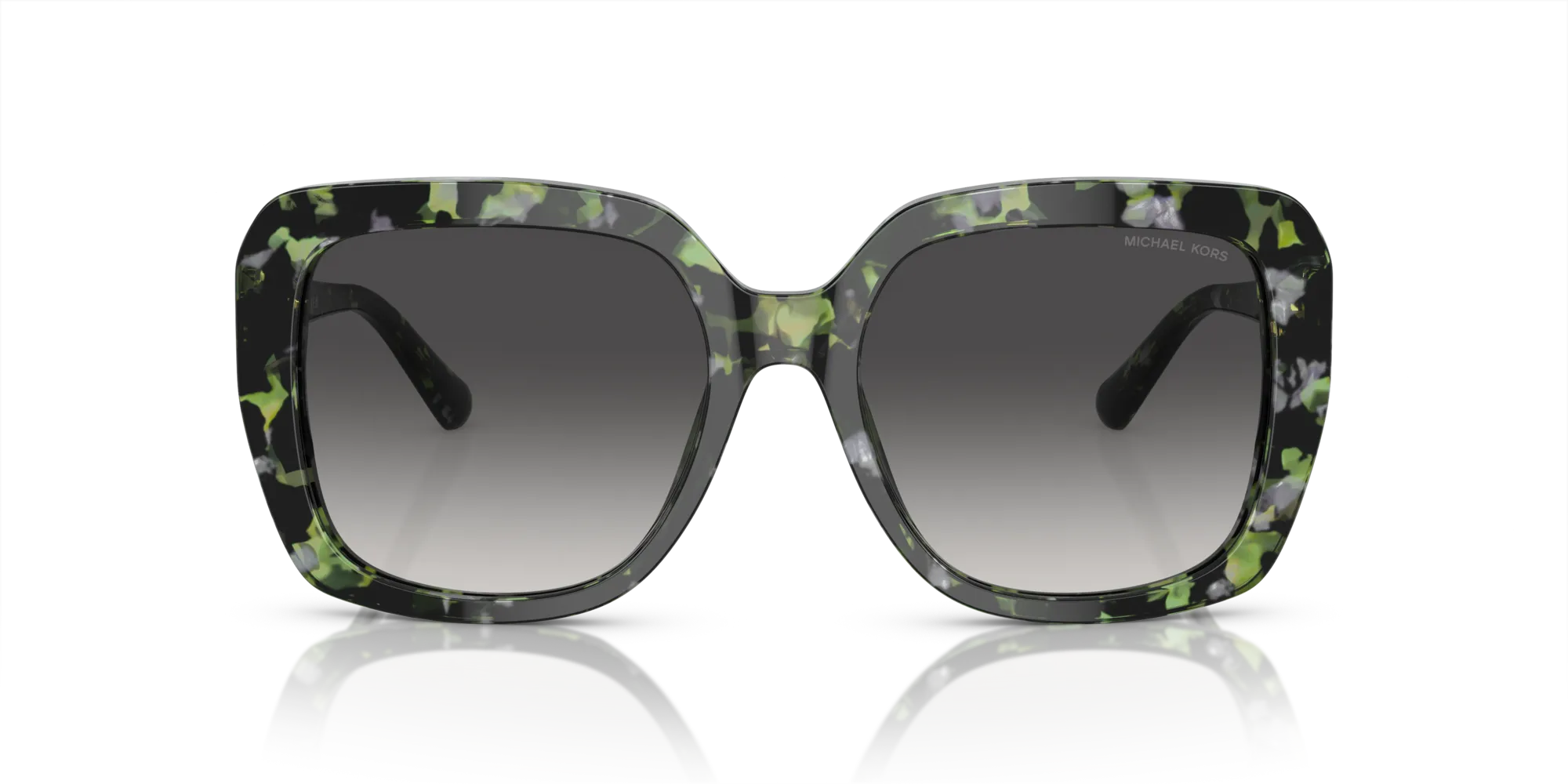 Michael Kors MK2140 MANHASSET 39478G Occhiali da sole Acetato Verde Grigio Squadrata Normale Sfumato - immagine 3